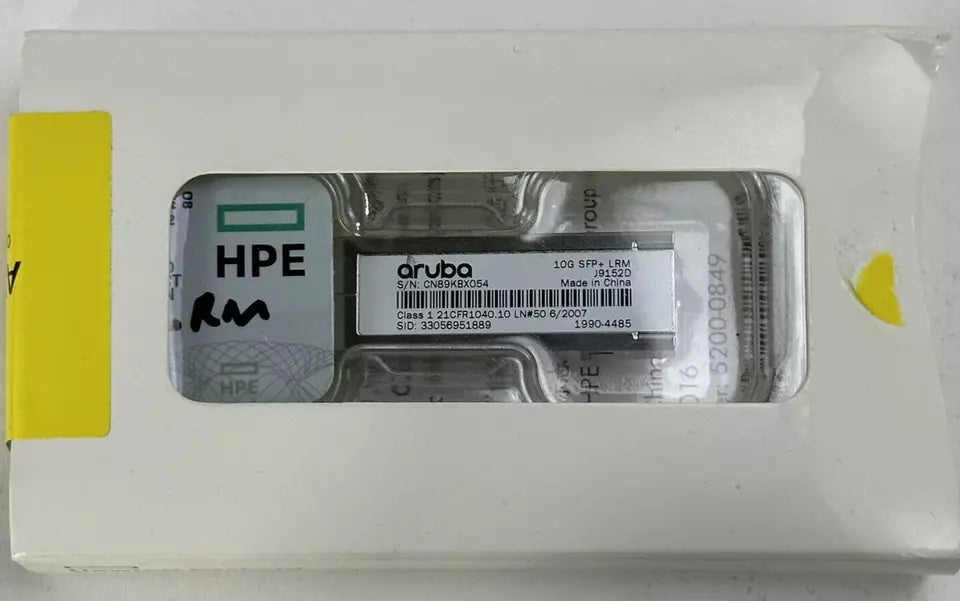HPE Aruba J9152D 10G SFP+ LC LRM 220M OM2 MMF Transceiver J9152-61201 XCVR
