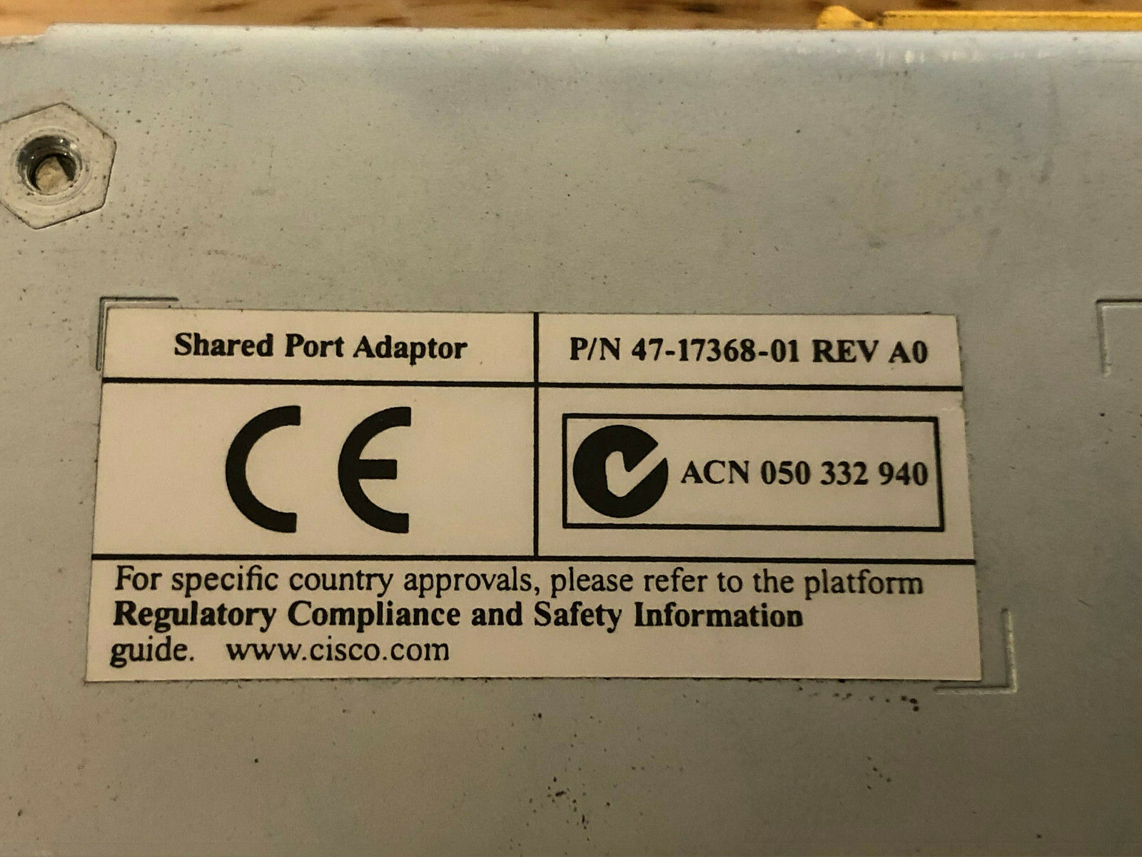 Cisco 1-Port 10 Gigabit Ethernet Shared Port Adapter SPA-1X10GE-L-V2 ASR XR CRS.