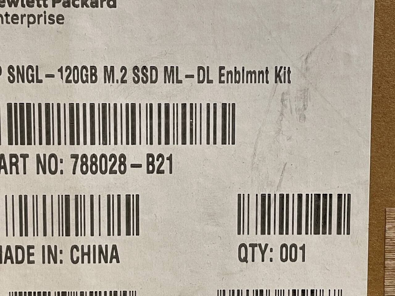 HPE 788028-B21 120GB Value Endurance M.2 2280 Read Intensive AIC SSD Enablement Kit for ProLiant Gen9.