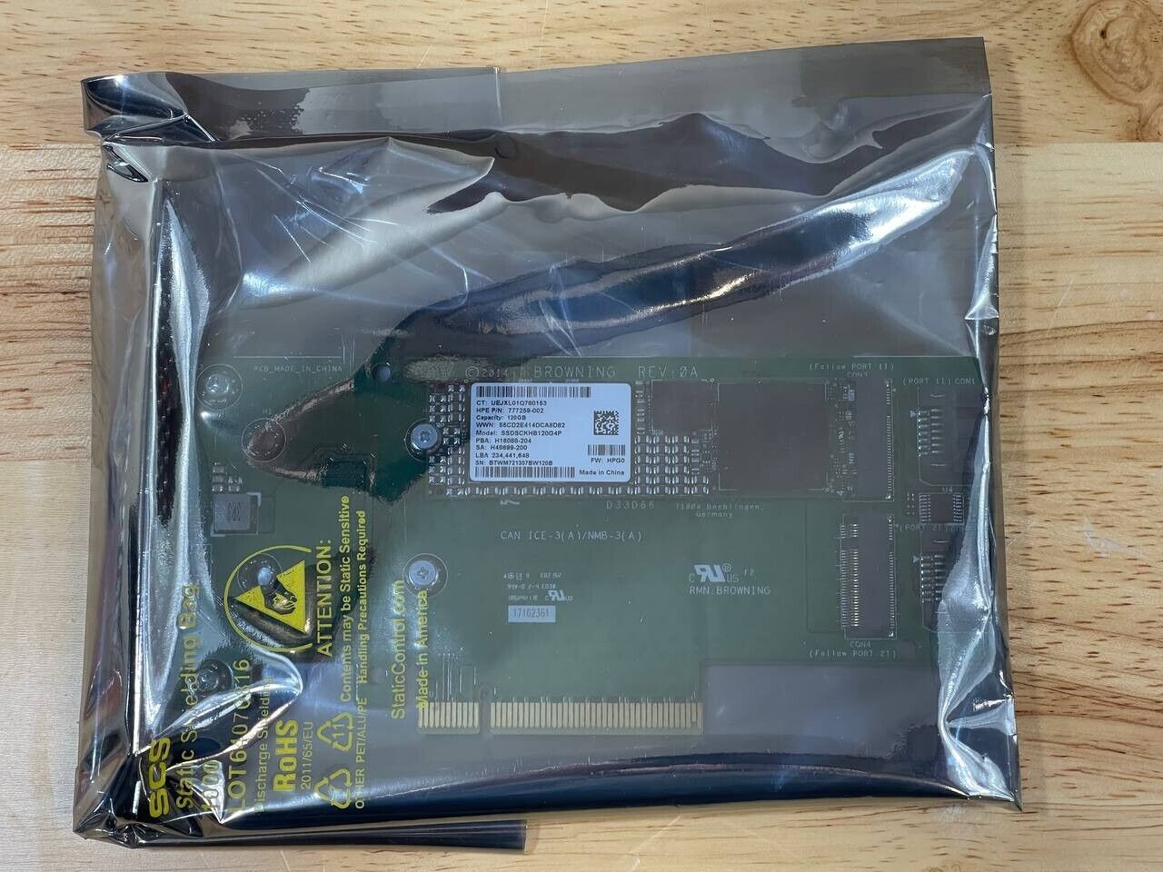 HPE 788028-B21 120GB Value Endurance M.2 2280 Read Intensive AIC SSD Enablement Kit for ProLiant Gen9.