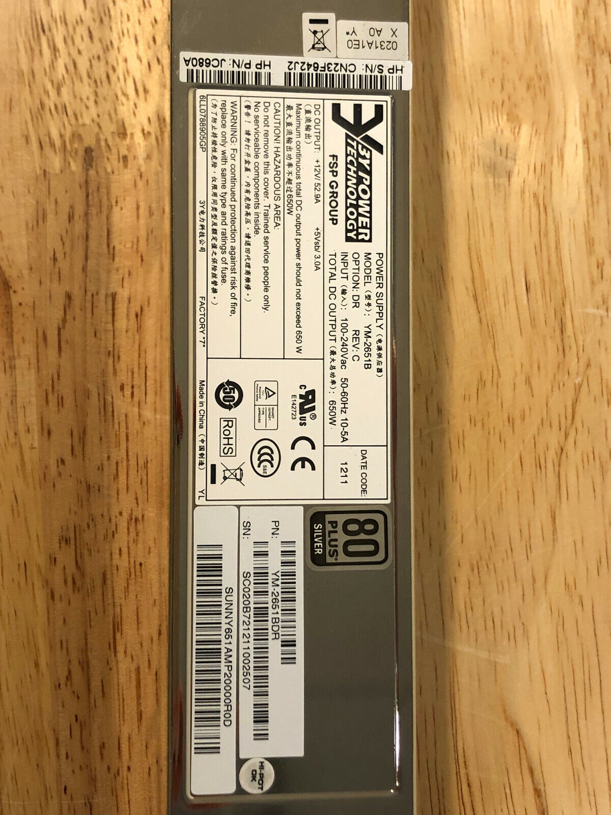 HP JC691A A5830 Series A5830AF Ethernet Switch 48x RJ-45 2x SFP+ Ports 2x PSUs.