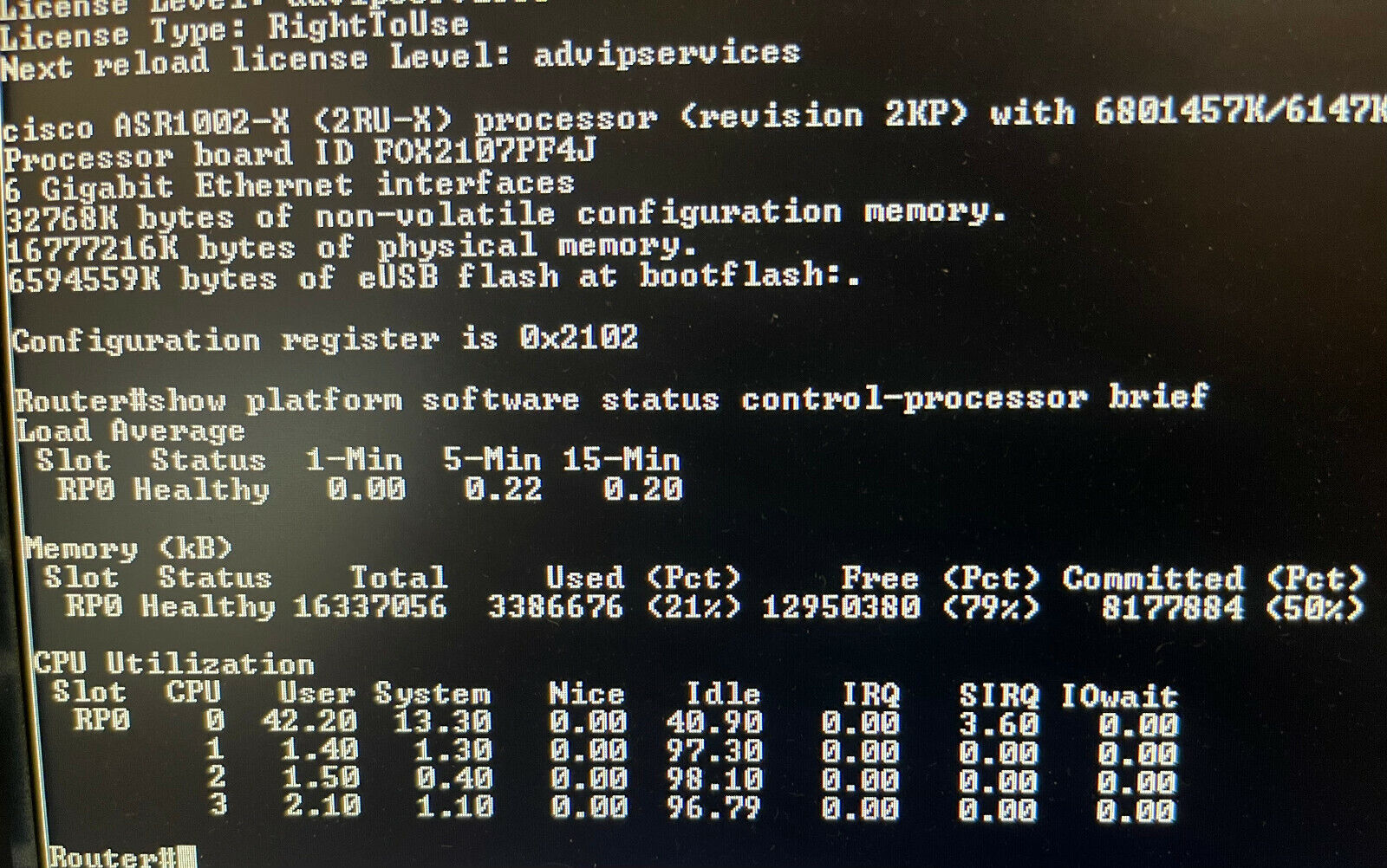 Cisco ASR 1002-X Router 6x 1GE SFP 16GB RAM 2x PSU Advanced IP Services