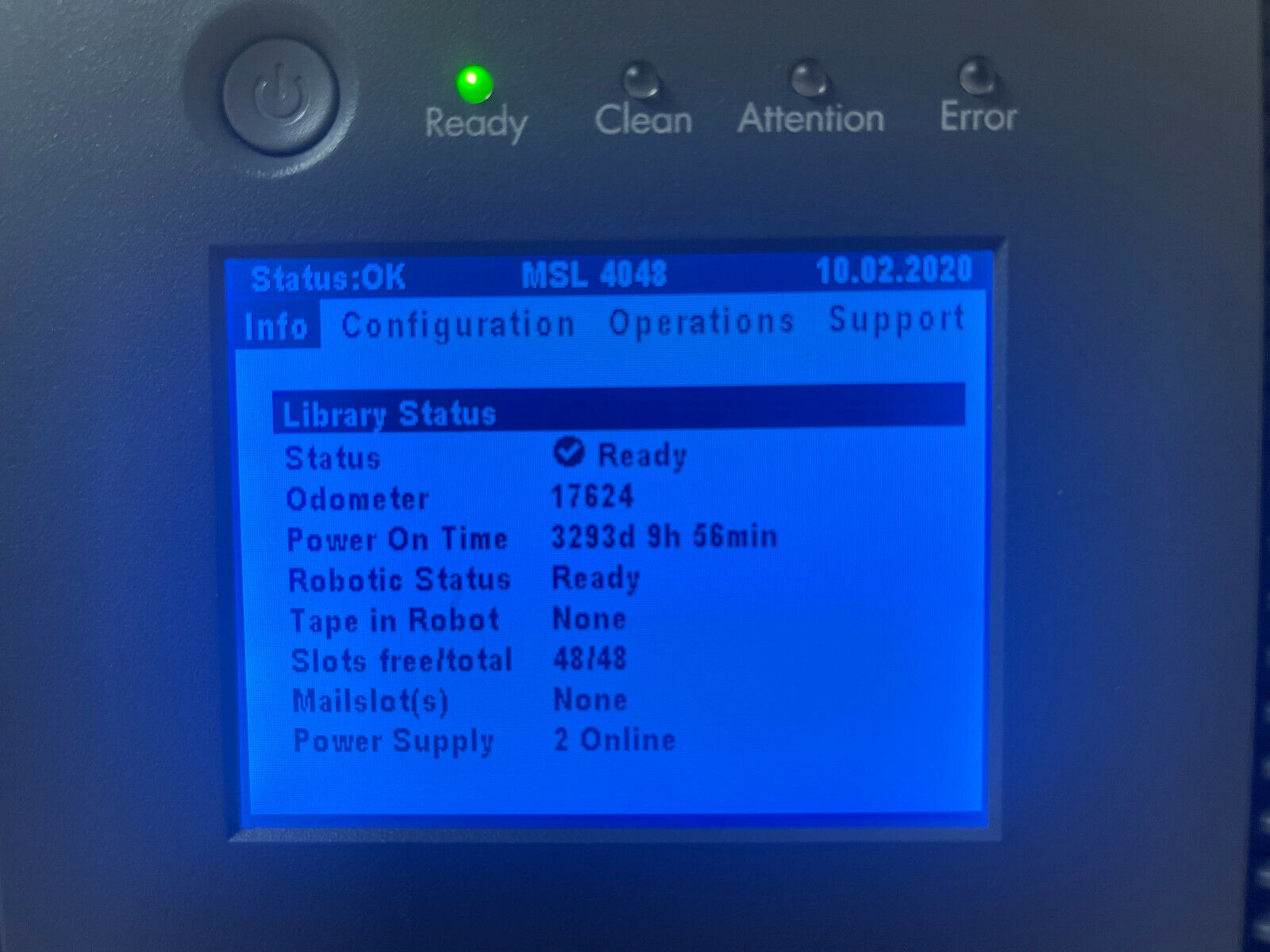 HPE StoreEver MSL4048 48-Slot LTO Tape Autoloader Library 4x LTO-5 HH SAS AK381A.