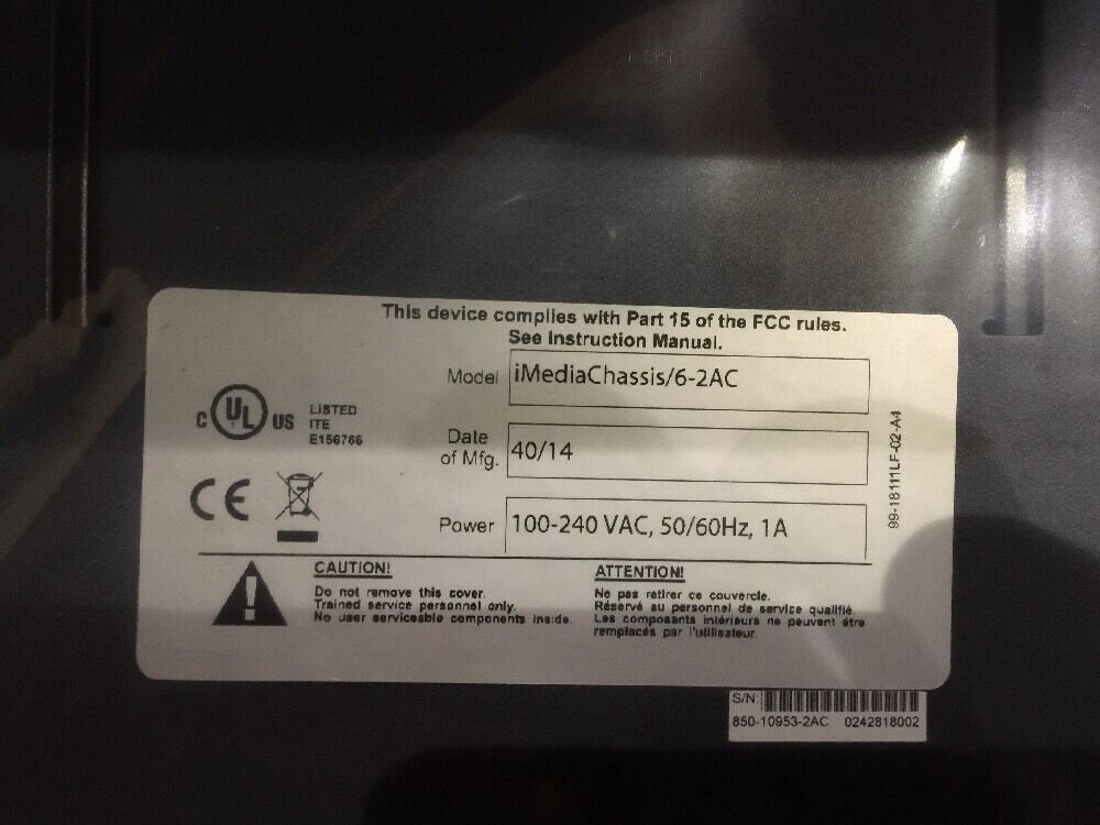 B&B Electronics iMediaChassis/6-2AC 6-SLOT 2x PSU Media Converter Chassis IMCV.