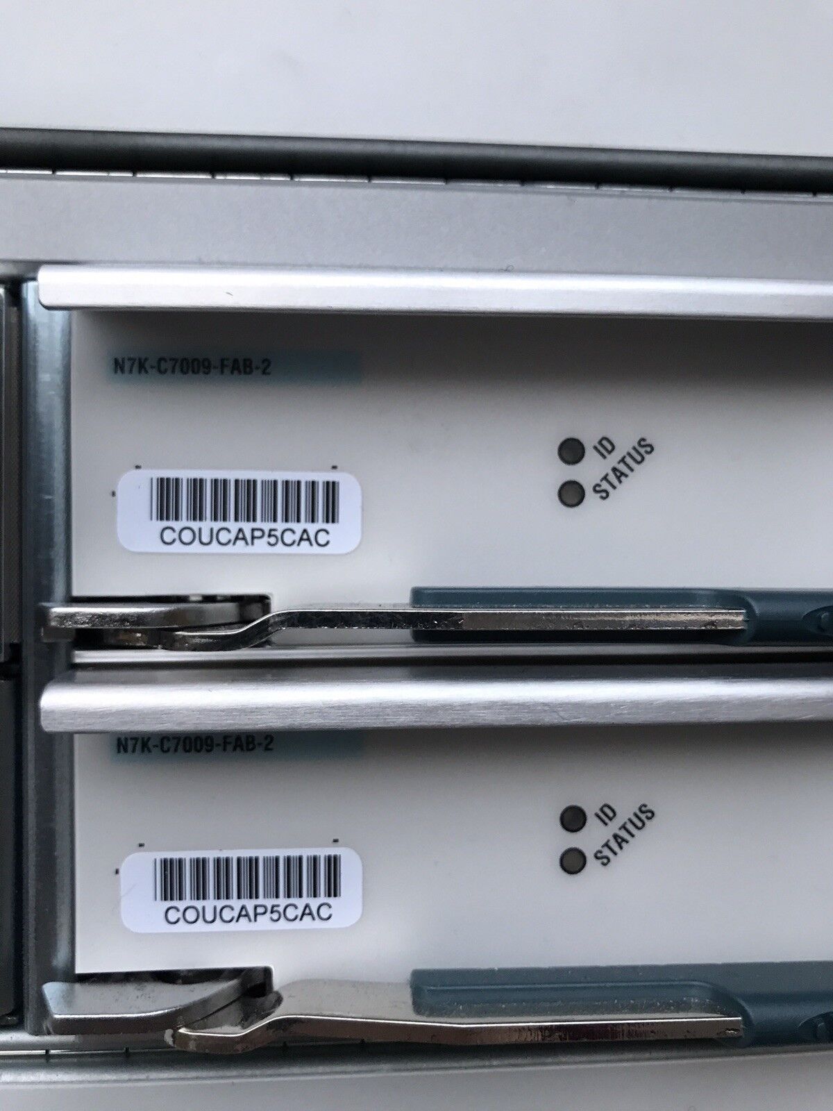Cisco Nexus N7K-C7009 Chassis No SUPs No Switch Modules 2x AC-7.5KW 5x FAB-2 F2e.