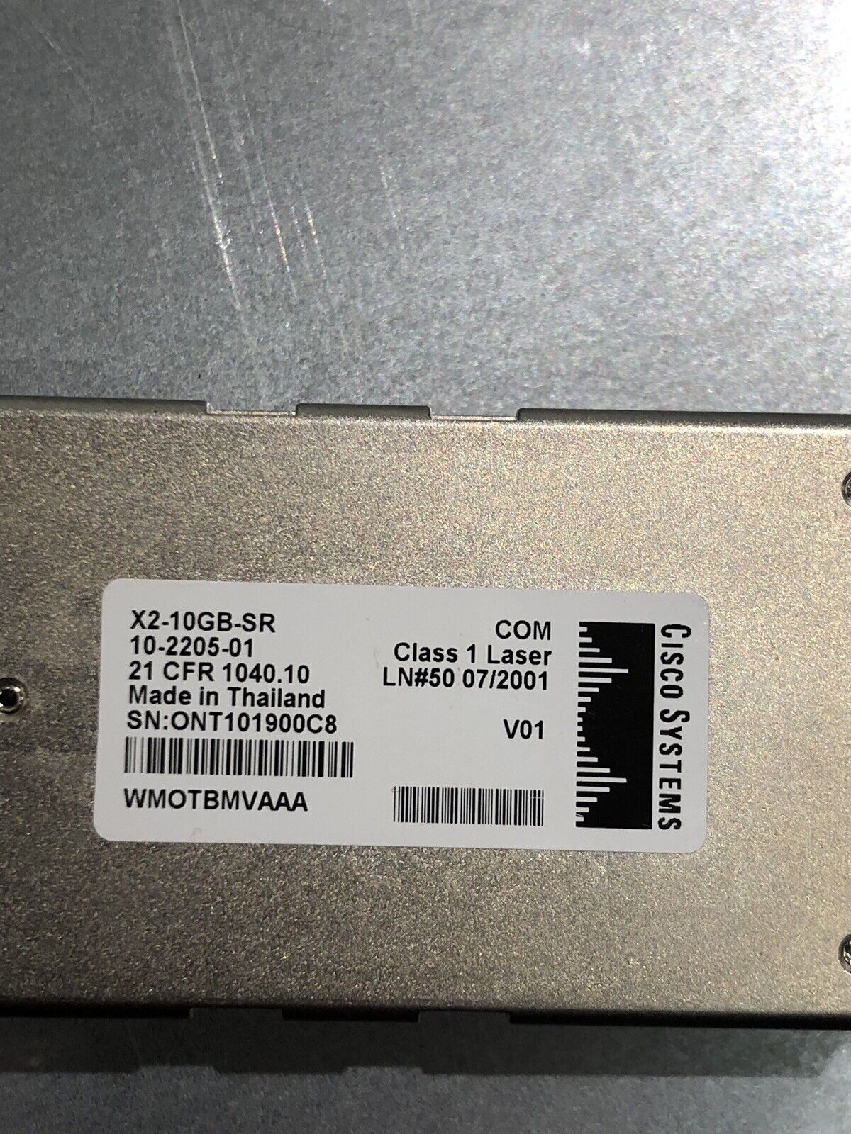 Cisco 10-2205-06 X2-10GB-SR 10GBASE-SR SC-SC Multi-Mode MMF 850nm Transceiver