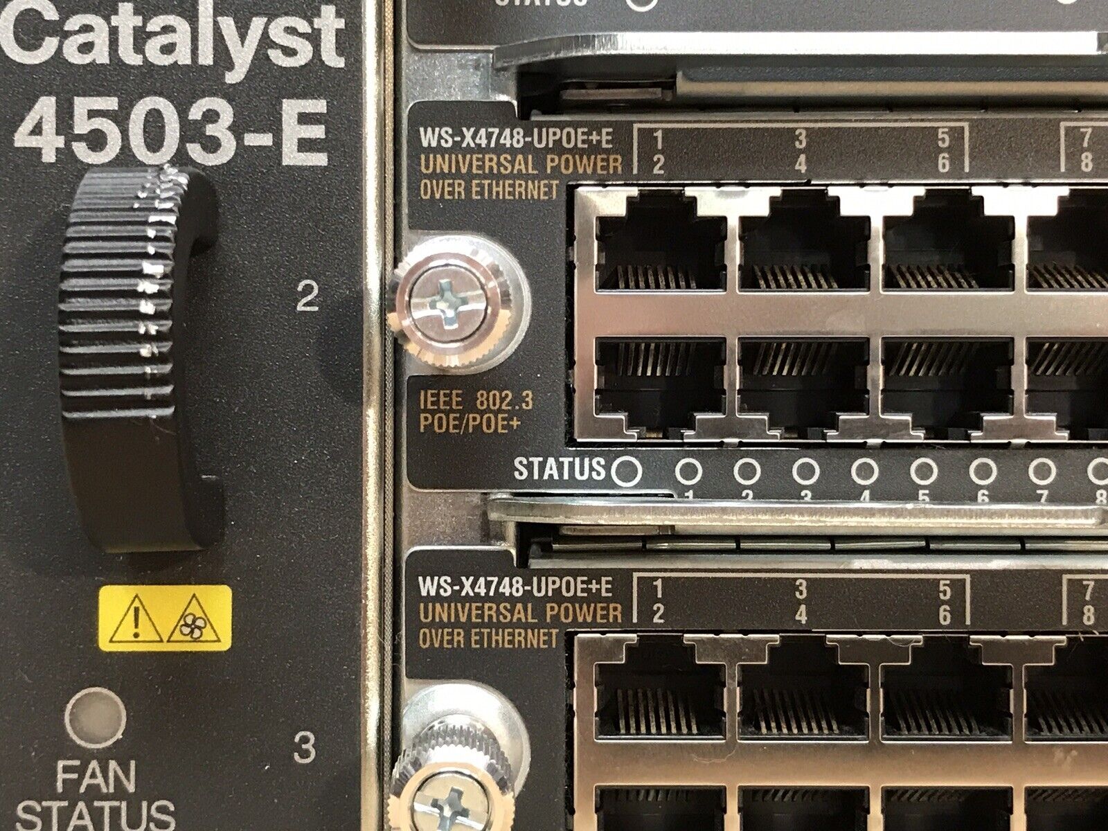 Cisco Catalyst C4503-E WS-X45-SUP7L-E 2x X4748-UPOE+E PoE 2x PWR-C45-4200ACV.