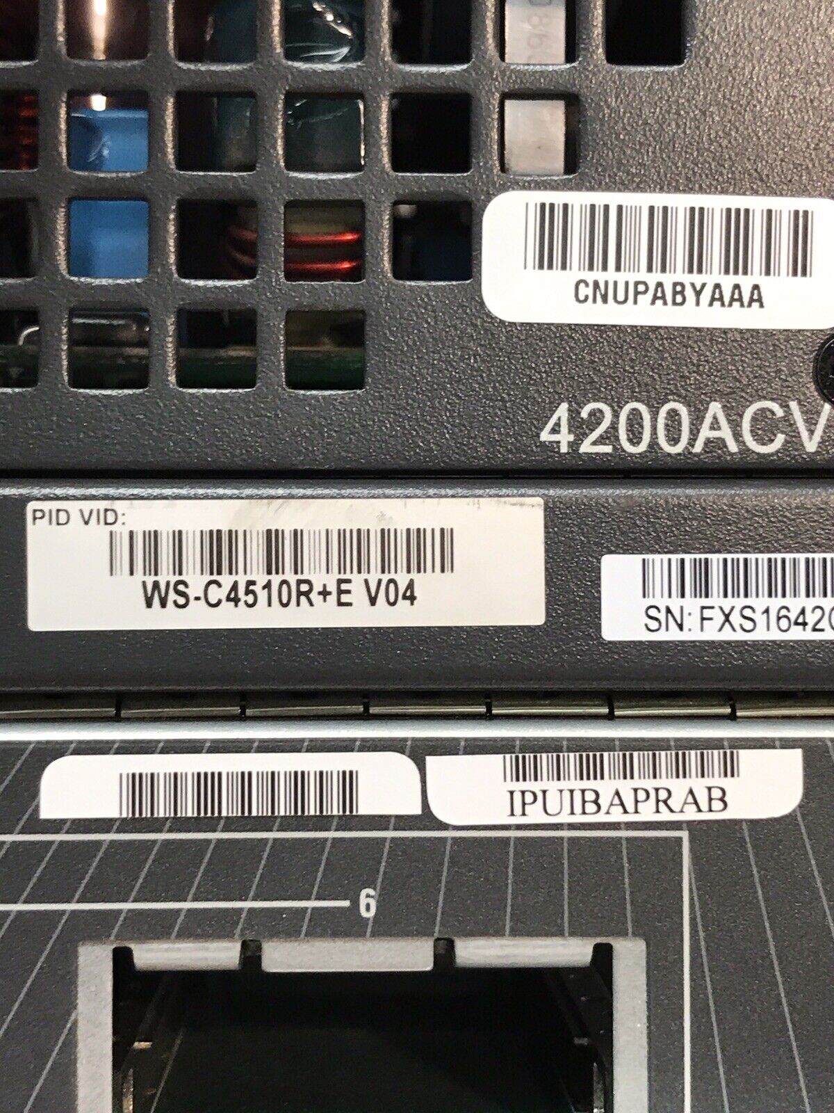 Cisco Catalyst C4510R+E WS-X45-SUP7-E X4606-X2-E X4748-RJ45V+E UPOE PoE 4200ACV.