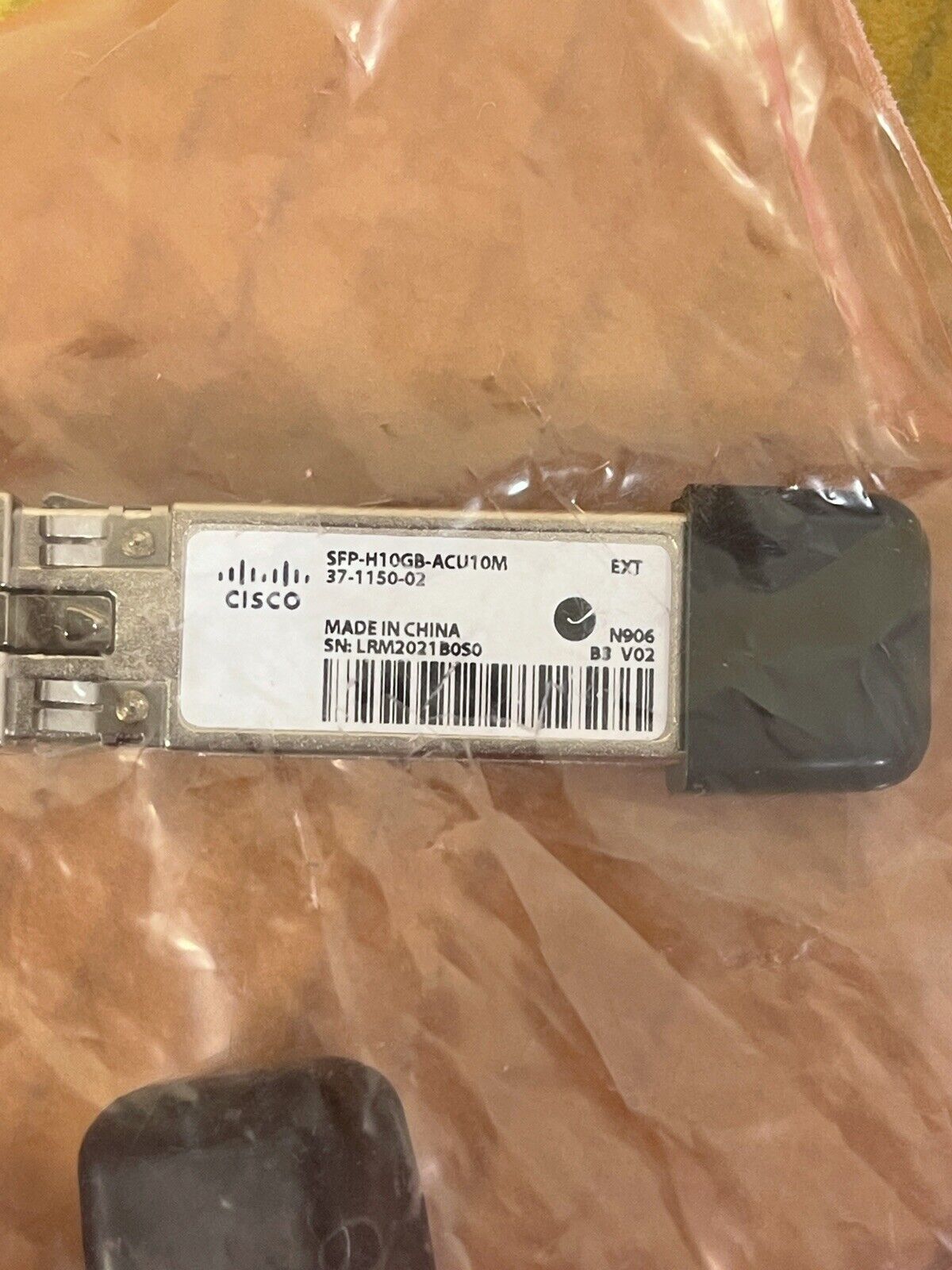 Cisco SFP-H10GB-ACU10M 10GBASE-CU Active Copper 10M Direct Attach Cable.