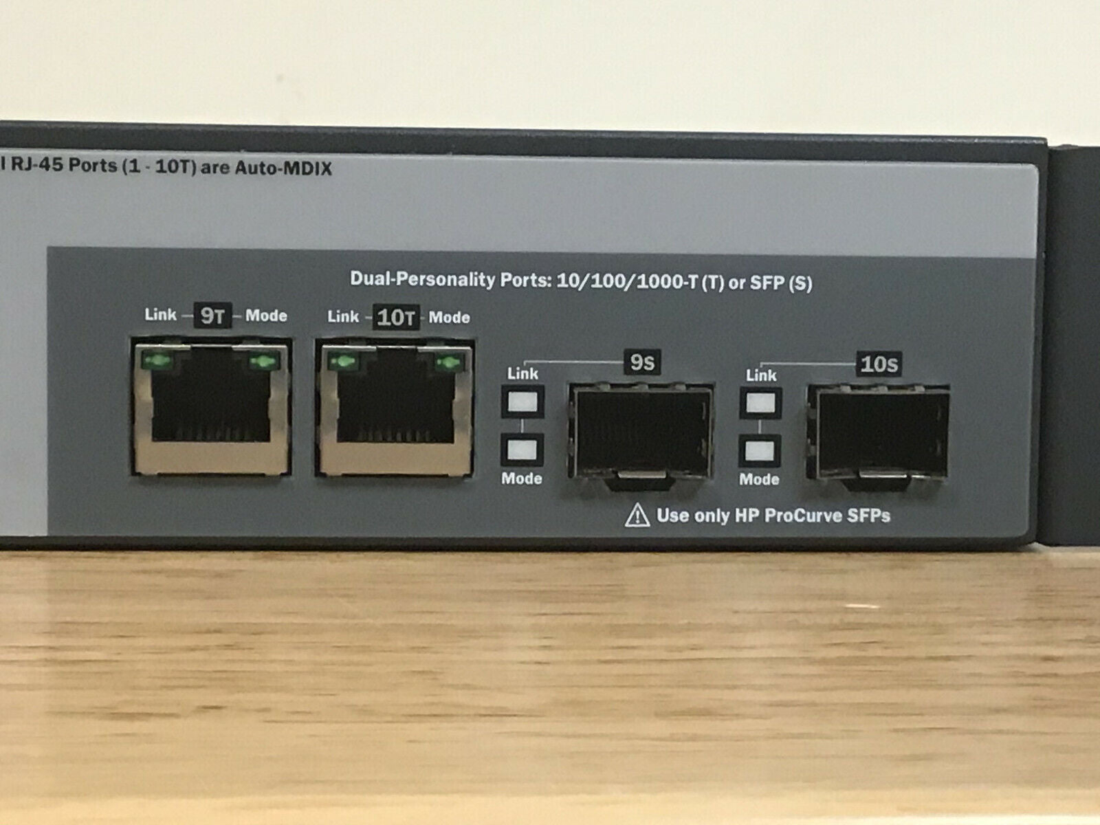 HP J9562A ProCurve 2915-8G-PoE Switch 67W Gigabit PoE 12x RJ45 2x SFP AC Adapter.