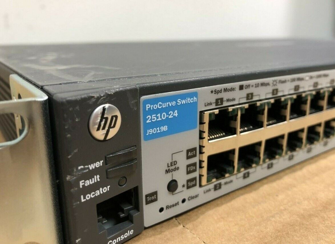 HP Procurve J9019B 2510 24 Port 10/100 Ethernet 2 Port Gigabit RJ-45 SFP Switch.