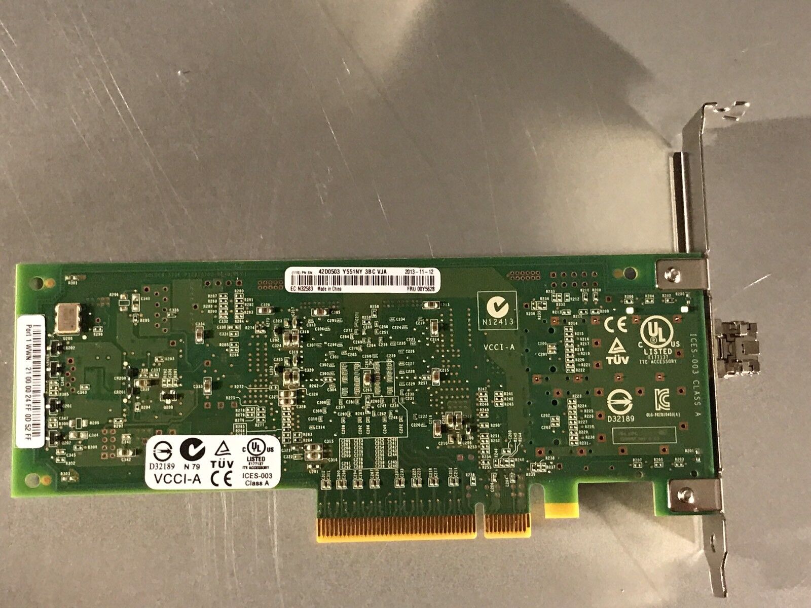 QLE2560-IBM QLogic SanBlade 8Gb FC Single Port PCI-e HBA LP 1x 8Gb Transceiver PX2810403-29.