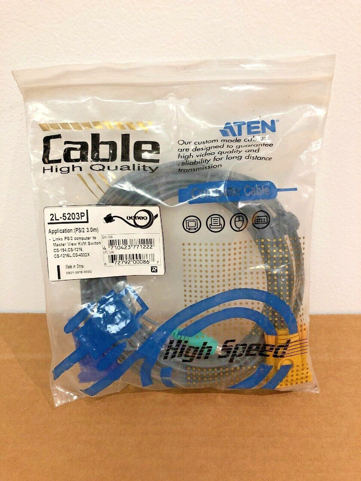 ATEN PS/2 to Master View KVM Cable 3.0m 2L-5203P 0X01-0618-000G.