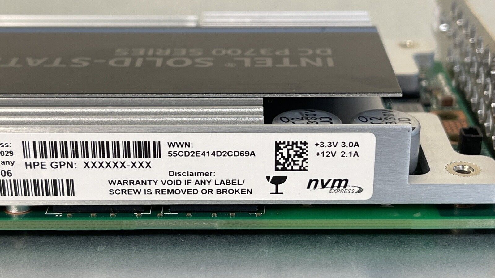 HPE Intel DC P3700 800GB NVMe Accelerator HHHL AIC 10 DWPD 14.6 PBW 100% 137 POH.
