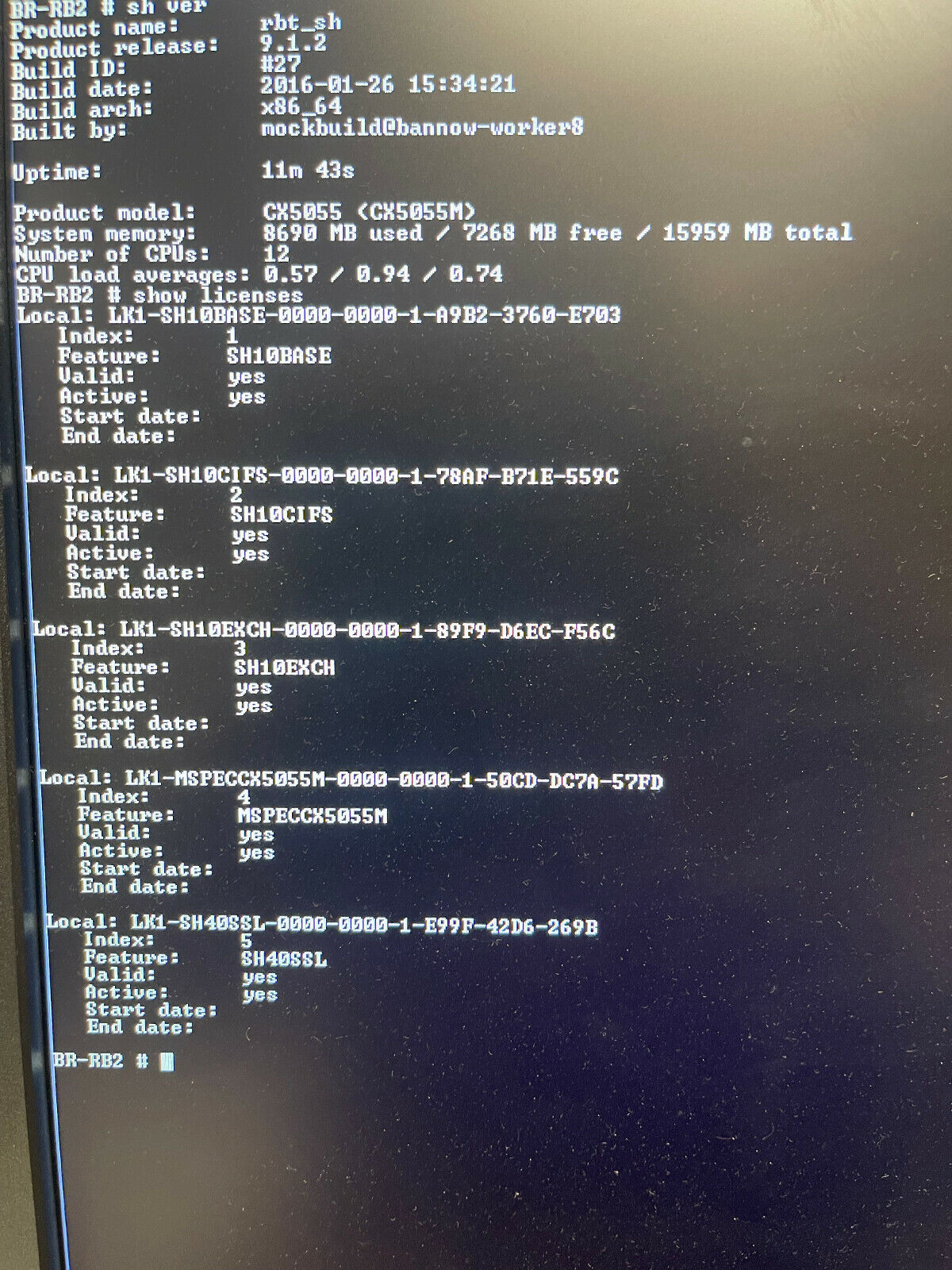 Riverbed Steelhead CX 5055 WAN Optimization Appliance M Spec License Dual PSU RB100-00205-13 J.