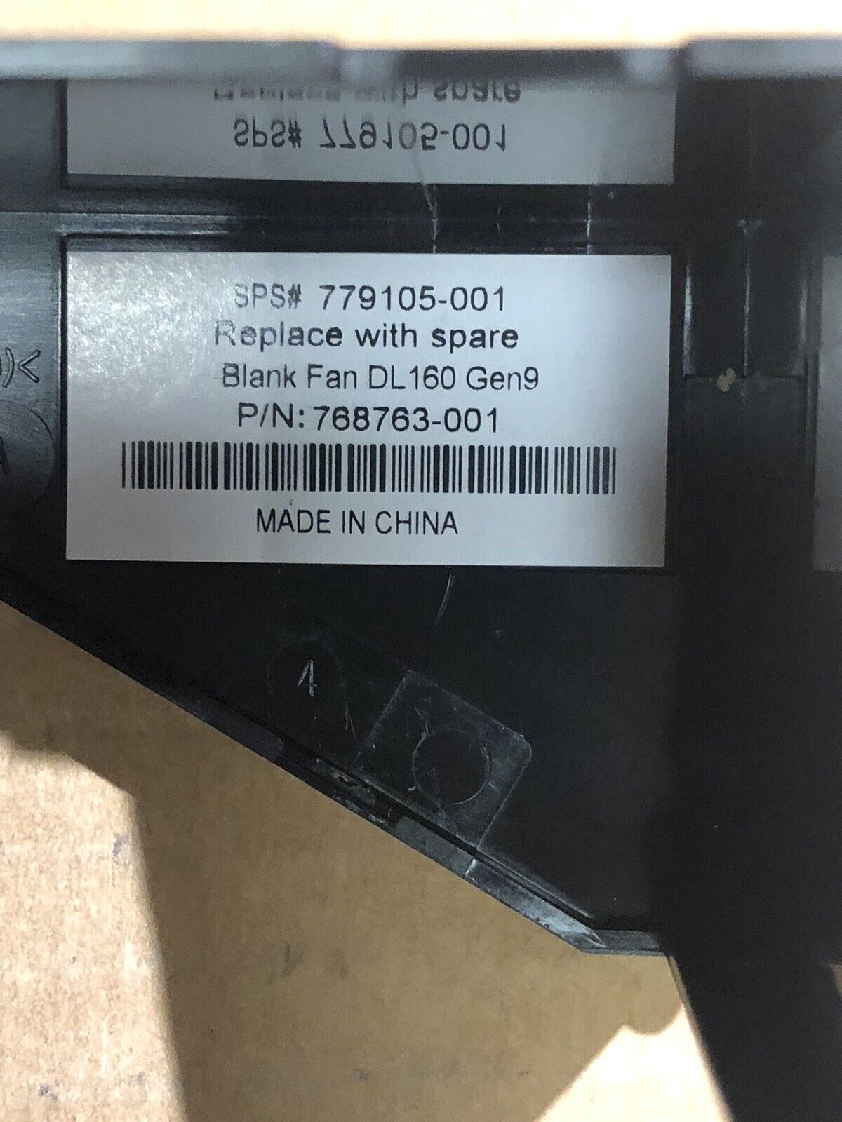 HPE 768763-001 HP DL160 G9 Gen9 DL325 G10 Gen10 Fan 779105-001 Module Blank.