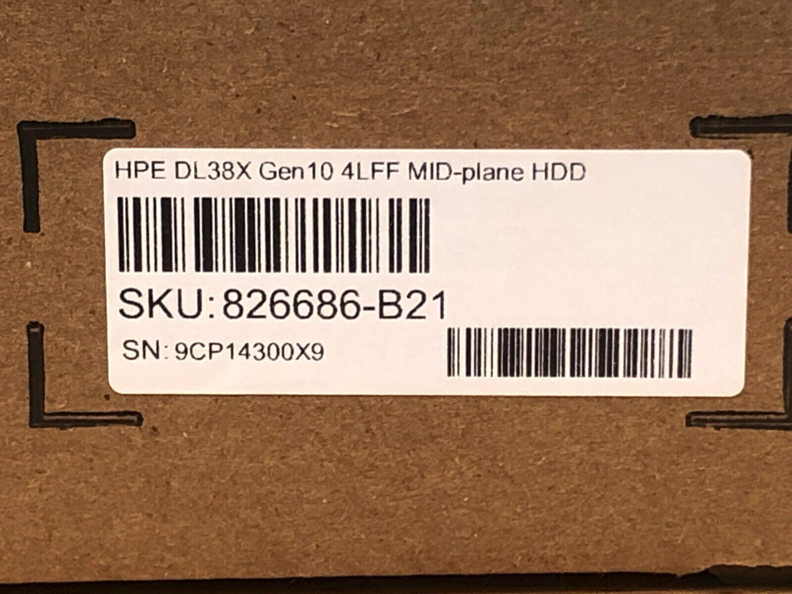 HPE 826686-B21 DL38X Gen10 4LFF Midplane/Midbay SAS/SATA HDD KIT ProLiant DL380.