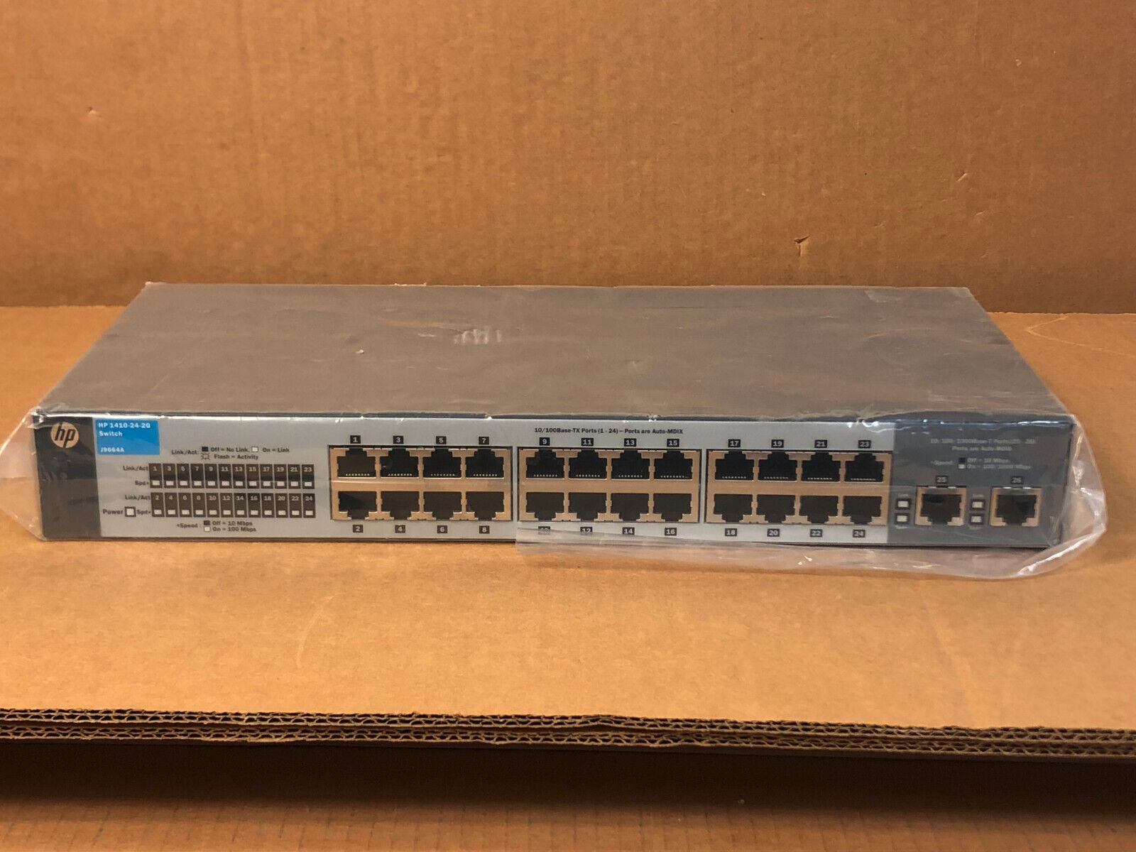 HPE J9664A OfficeConnect 1410 Series Unmanaged Ethernet Switch 24x 10/100 ports.