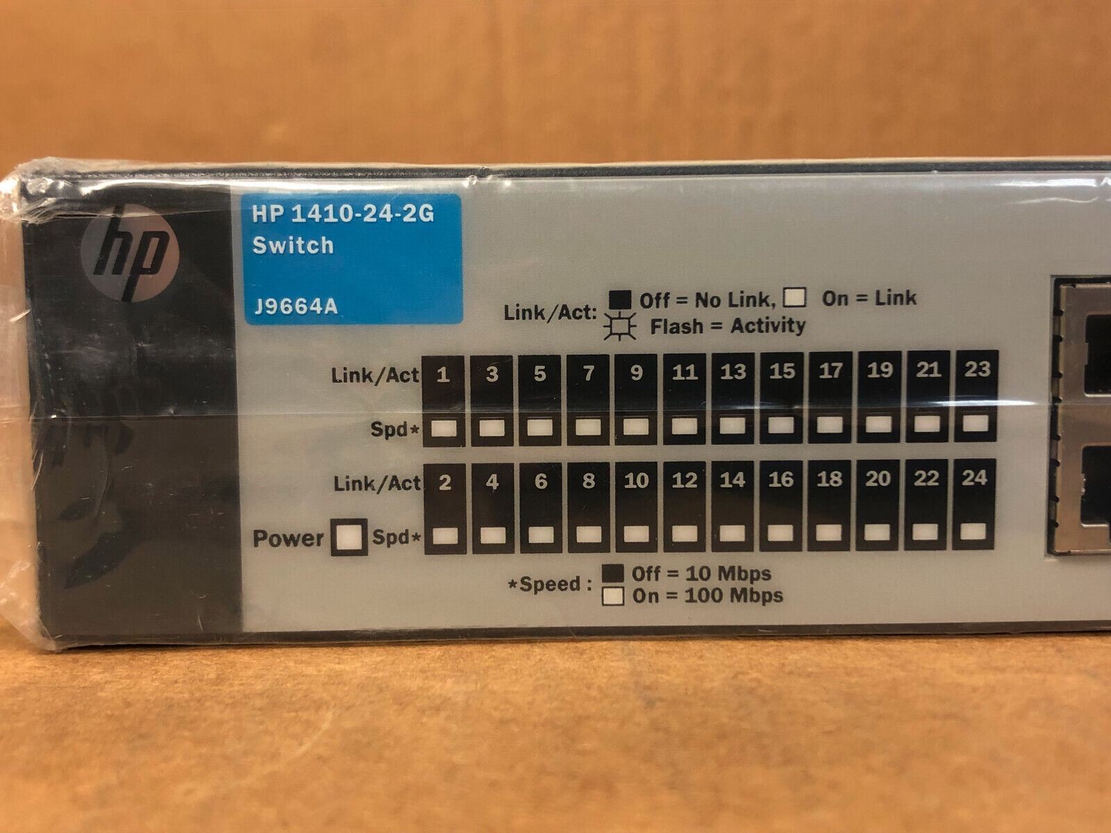 HPE J9664A OfficeConnect 1410 Series Unmanaged Ethernet Switch 24x 10/100 ports.