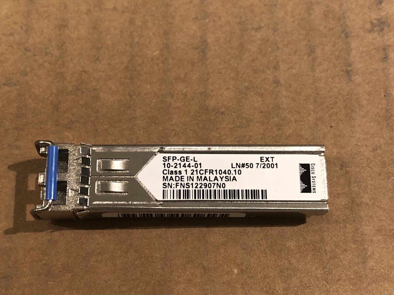 Cisco SFP-GE-L 10-2144-01 Gigabit SFP Module Transceiver.