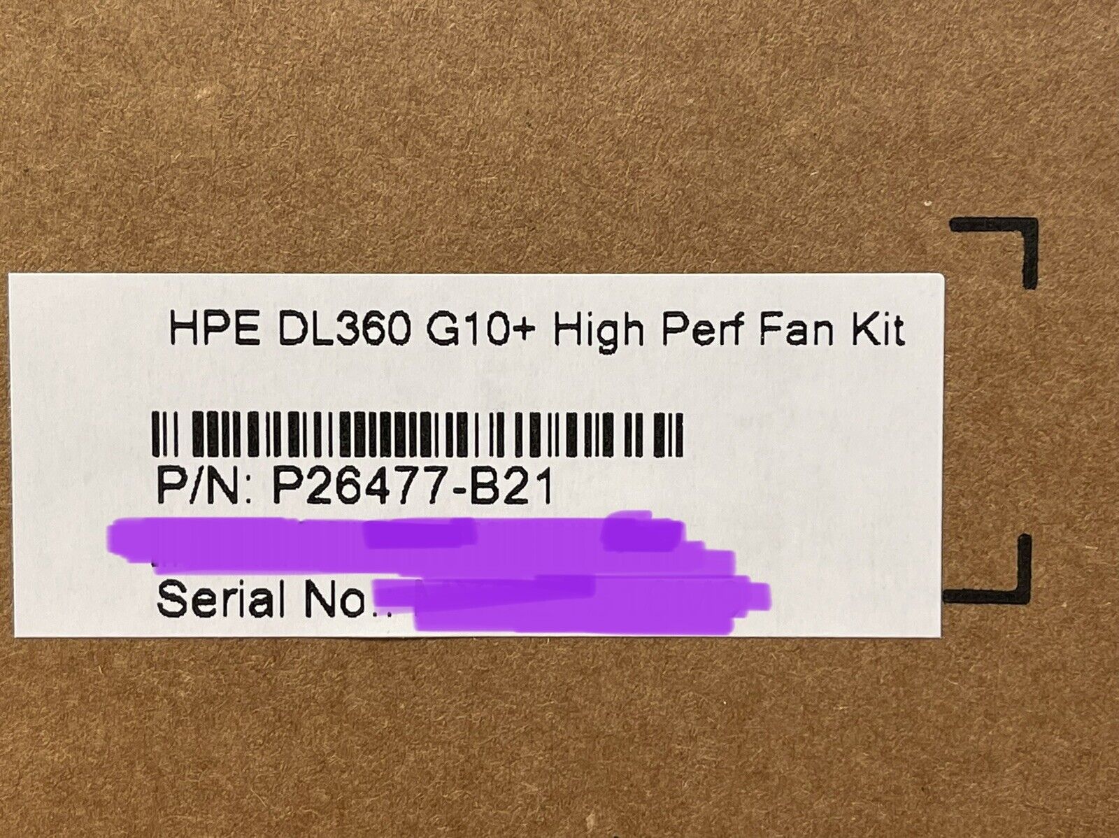 HPE P26477-B21 ProLiant DL360 DL365 DL36X Gen10 Plus P31313-001 High Performance Fan Kit 7x Max Fans.