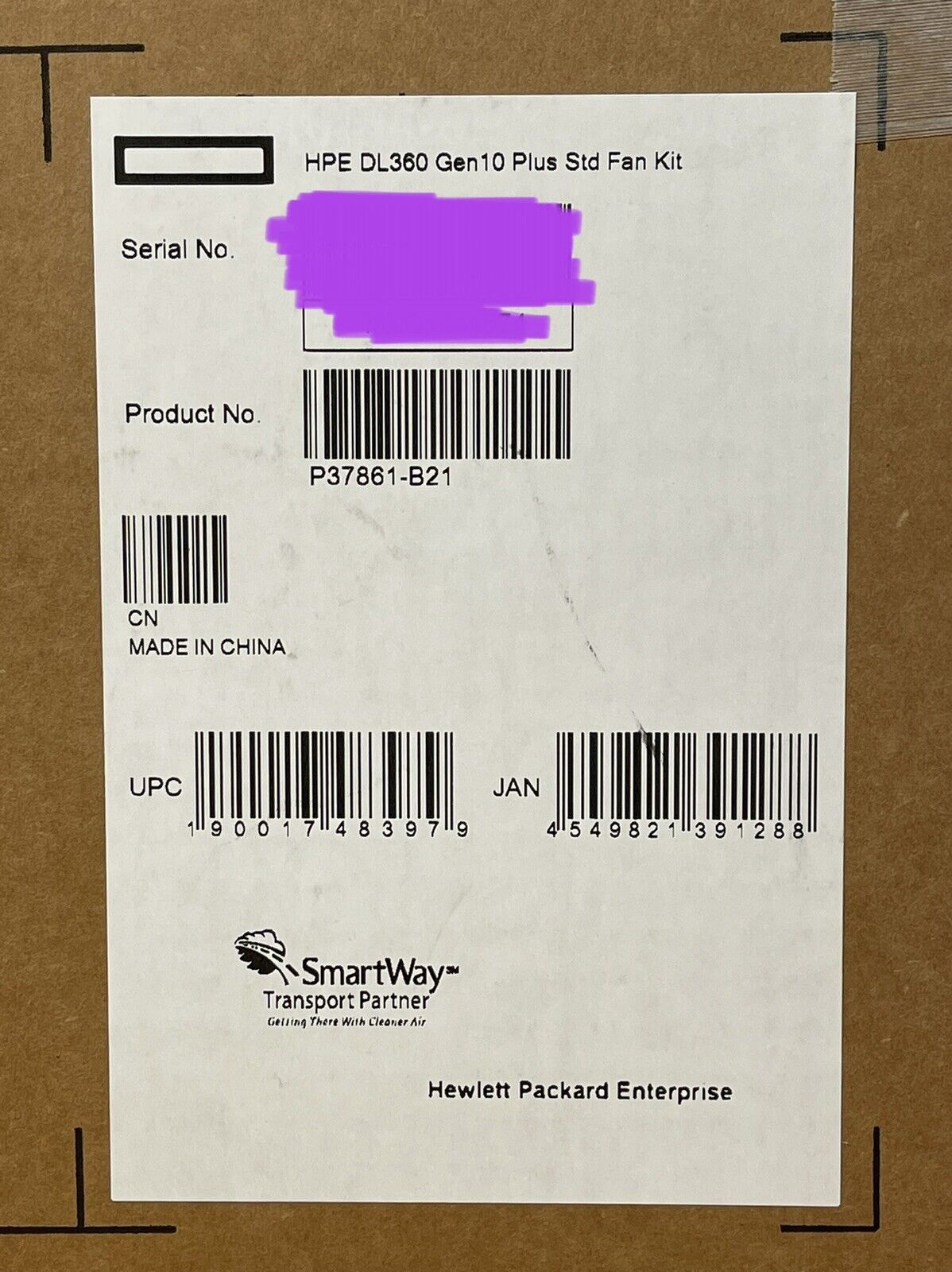 HPE P37861-B21 ProLiant DL360 DL365 DL36X Gen10 Plus Standard Fan Kit Contains 2 Fan Module.