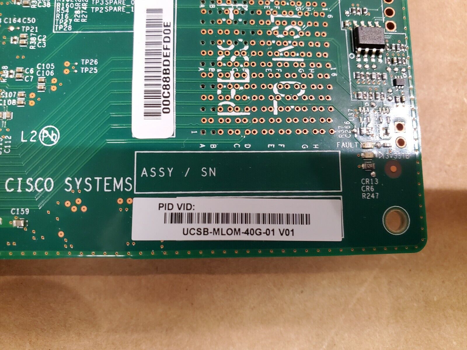 Cisco UCSB-MLOM-40G-01 UCS VIC1240 Adapter NIC.