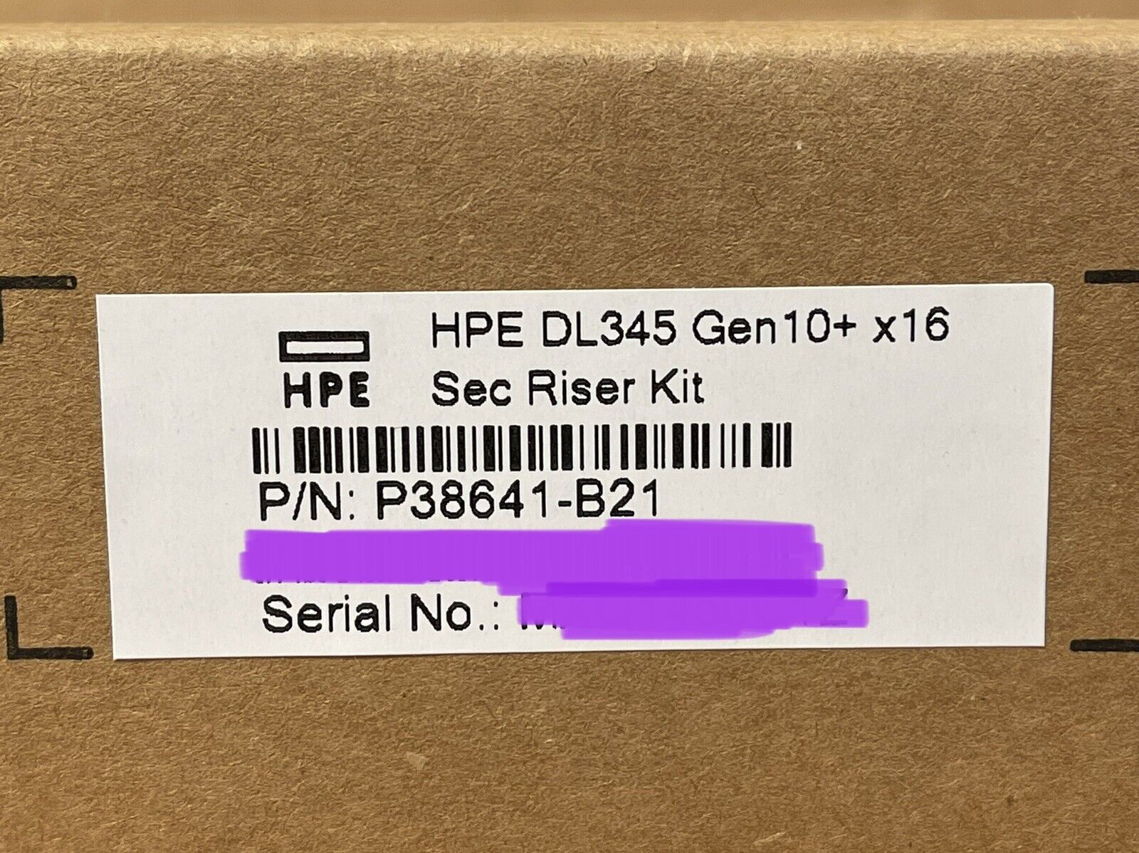 HPE P38641-B21 ProLiant DL345 Gen10 Plus x16 Secondary Riser Kit FHFL.