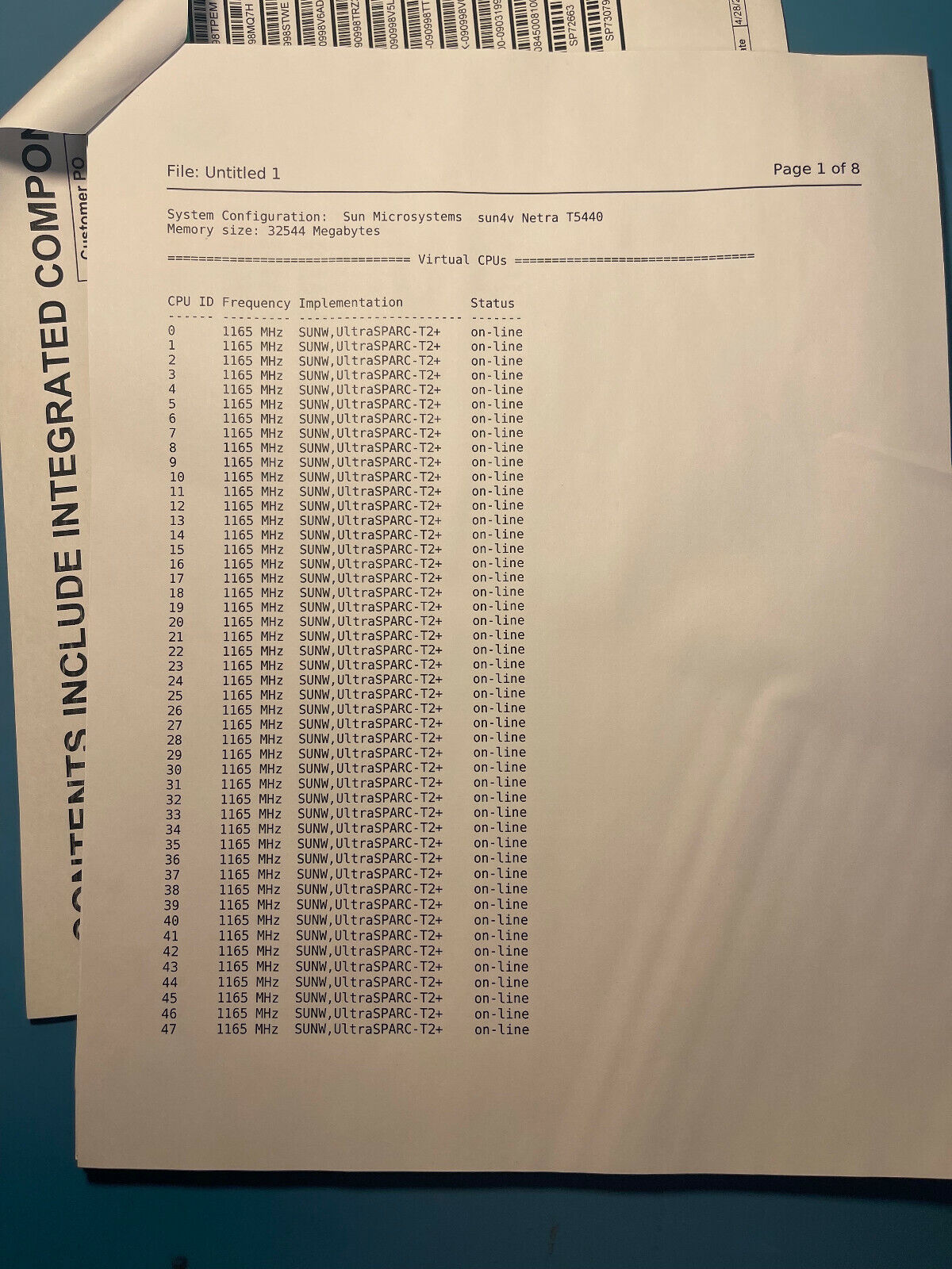 NEW Sun Netra T5440 2x 8 Core 128 Thread UltraSPARC T2 Plus 32GB RAM 12x 146GB NT544-28120-B2JCDA.