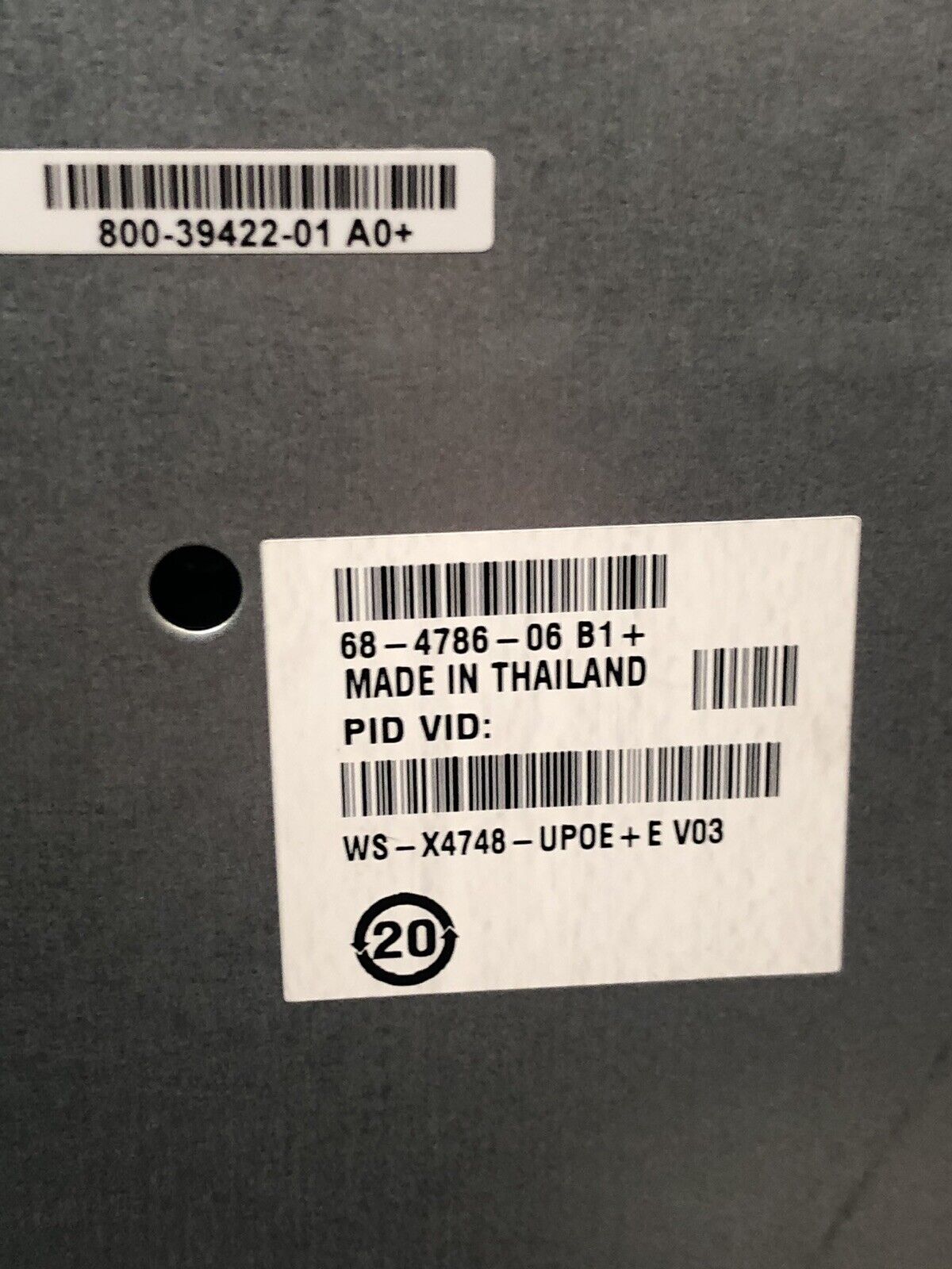 Cisco Catalyst WS-X4748-UPOE+E 4500-E Series UPoE Switch Line Card 48 Ports 1GbE.