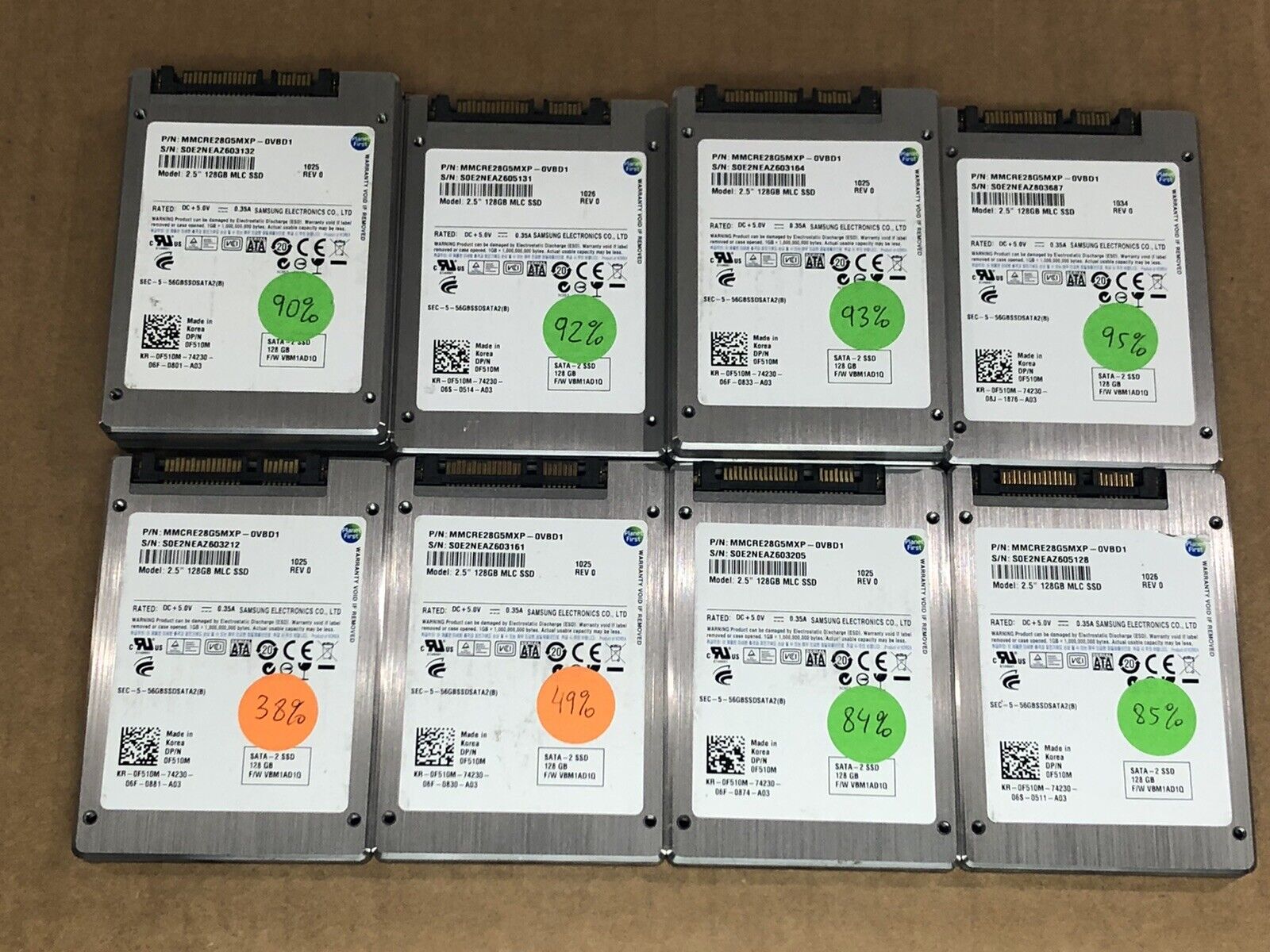 Dell 0F510M Samsung 128GB SATA 3Gb/s 2.5" SFF MLC SSD Solid State Drive Laptop Desktop Drive