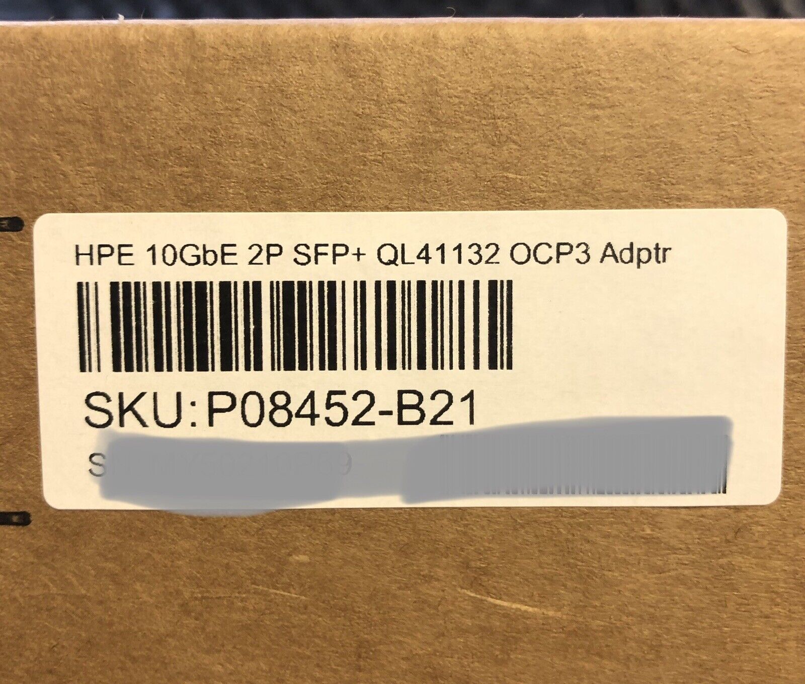HPE P08452-B21 Marvell 10GbE 2P SFP+ QL41132 OCP3 Network Adapter NIC 2 Port 10GE 10Gb.