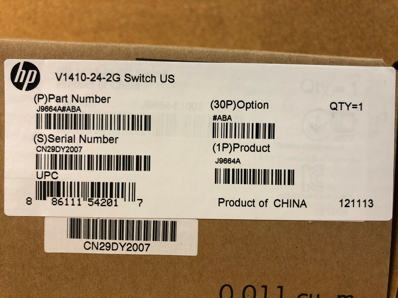 HPE J9664A OfficeConnect 1410 Series Unmanaged Ethernet Switch 24x 10/100 ports.