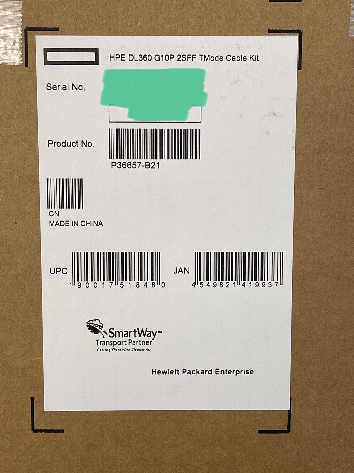 P36657-B21 HPE DL360 DL365 DL36X Gen10+ Plus 2x SFF Tri-Mode Cable Kit TMode U.2 U.3 SATA SAS.