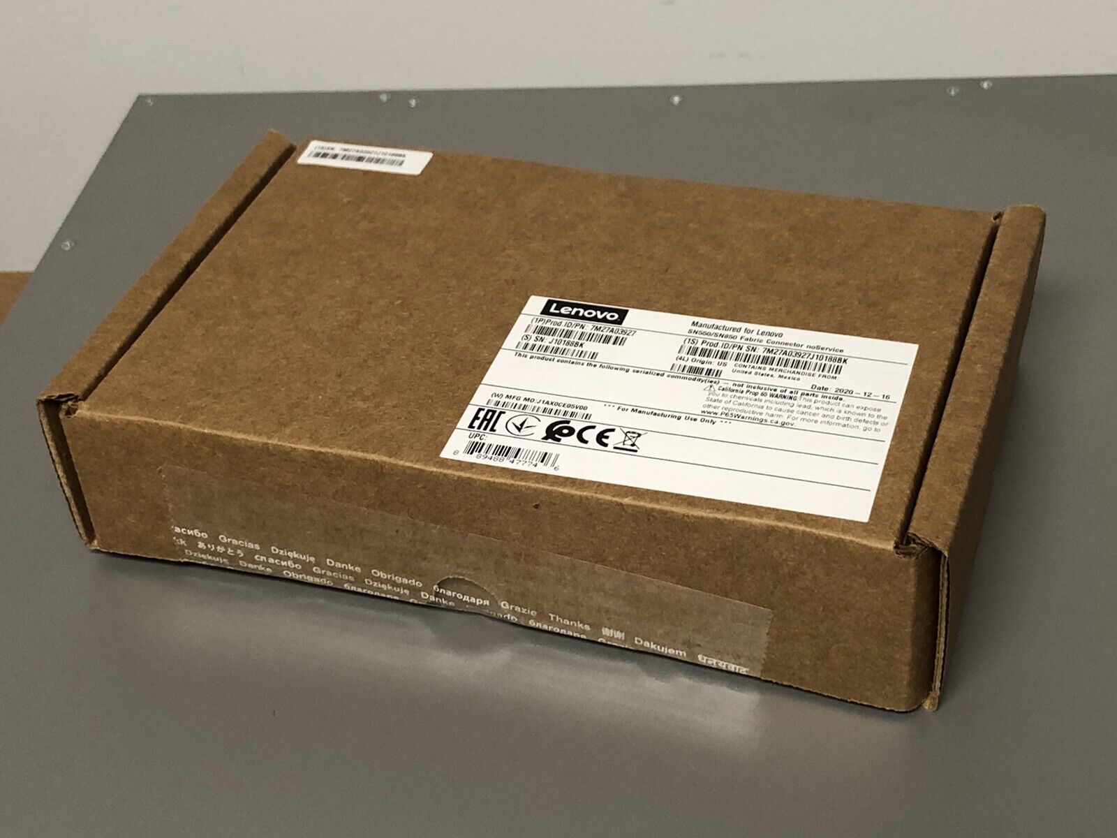 Lenovo ThinkSystem SN550 SN850 x880 Server Fabric Connector Enables LOM 4x 10GE 7M27A03927.