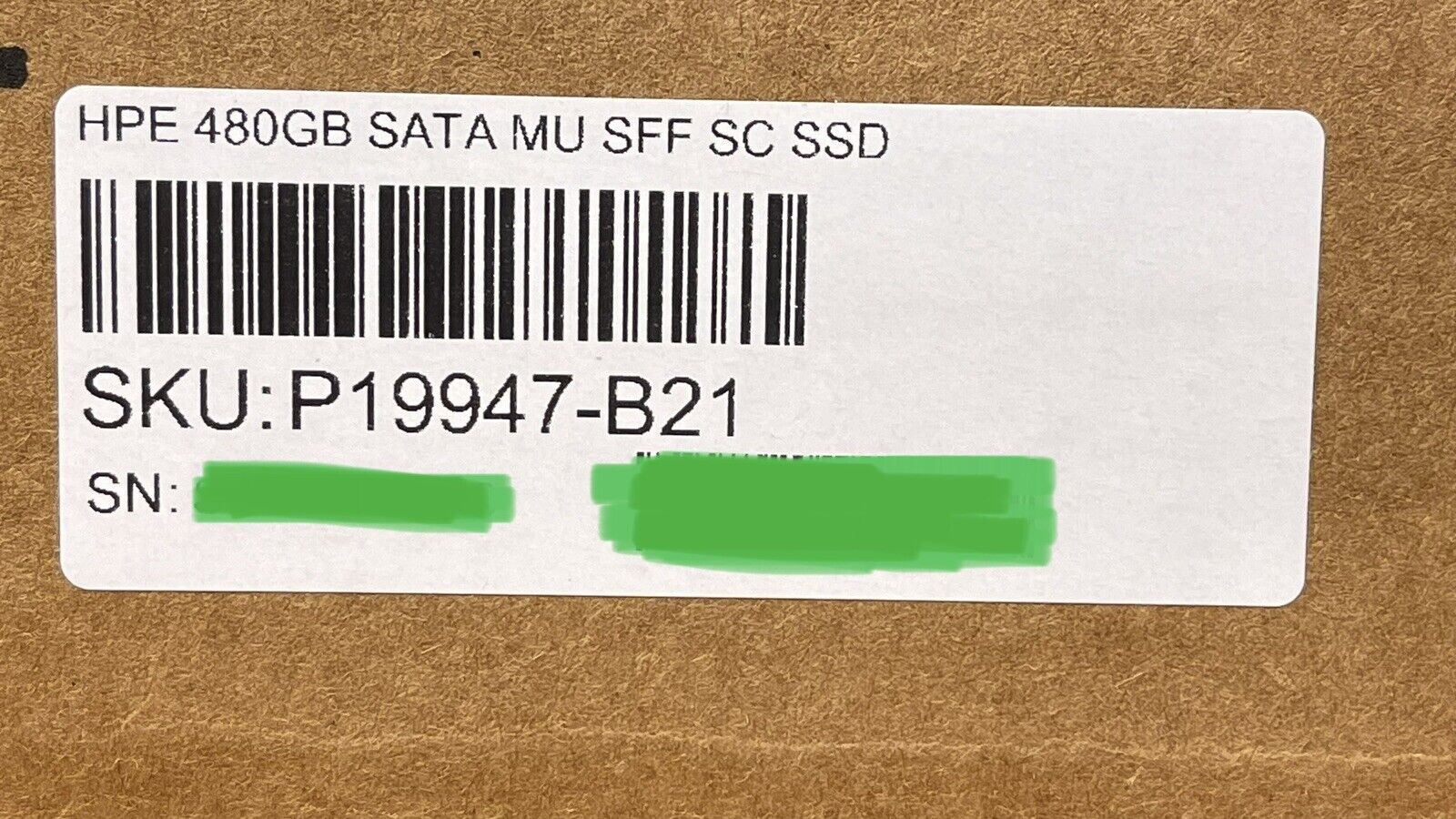 HPE P19947-B21 480GB SATA 6Gb/s 2.5" SFF Mixed Use SC TLC SSD Solid State Drive