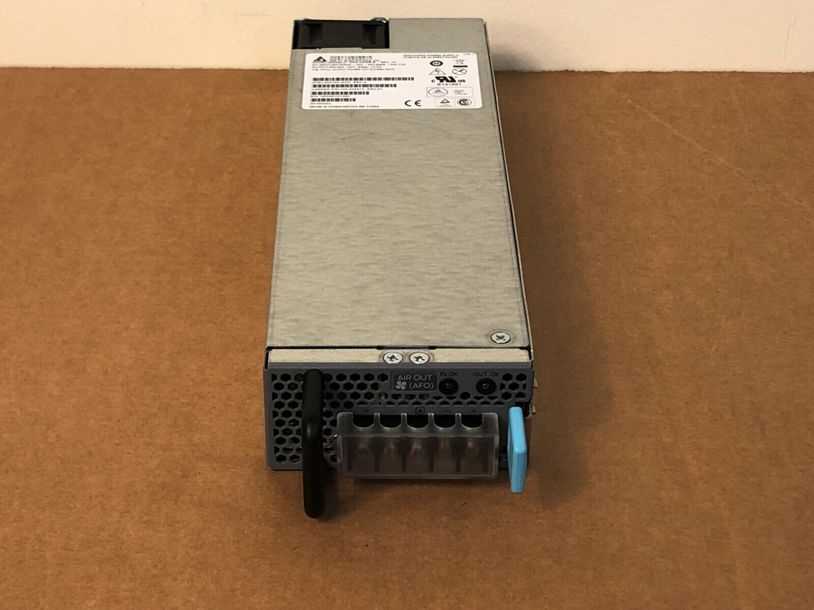 Juniper JPSU-550-DC-AFO EX4300 550W DC Power Supply 740-046875 Front-to-Back.