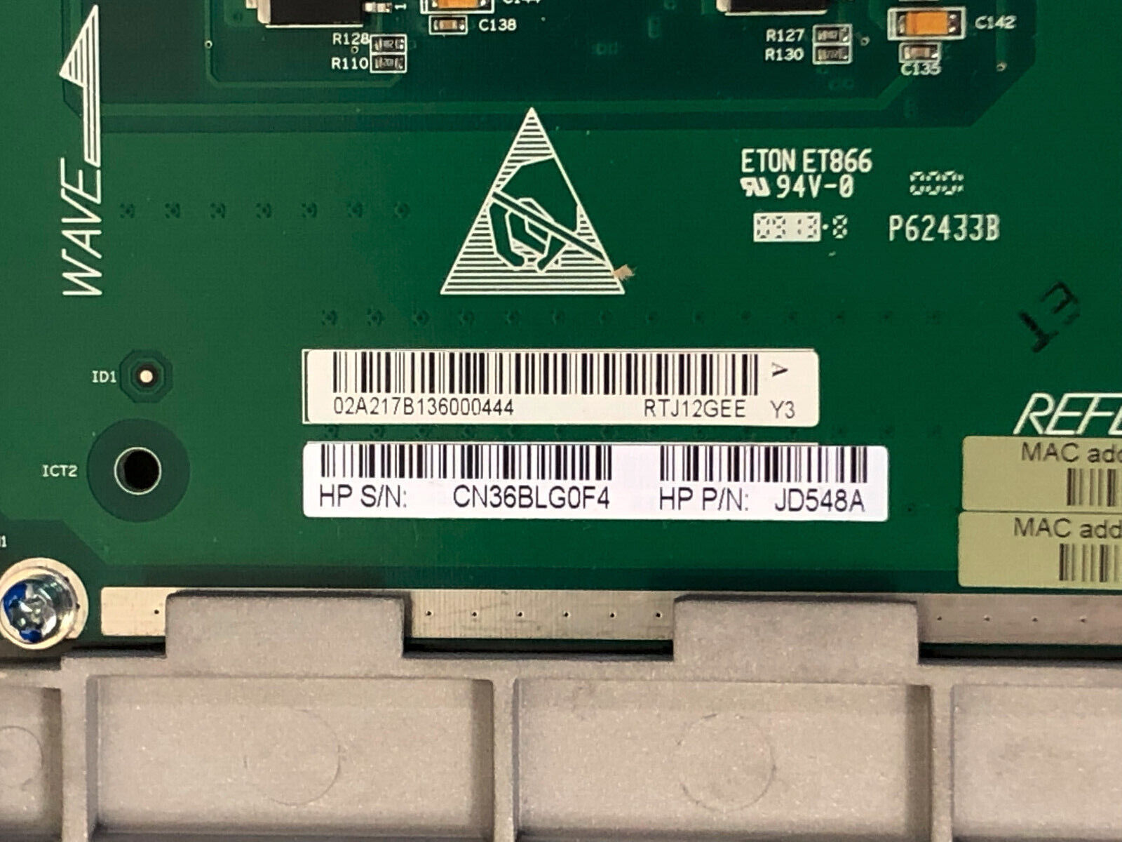 HPE JD548A MSR3000 MSR 2-Port 10/100/1000BASE-T GIG-T MIM Module.