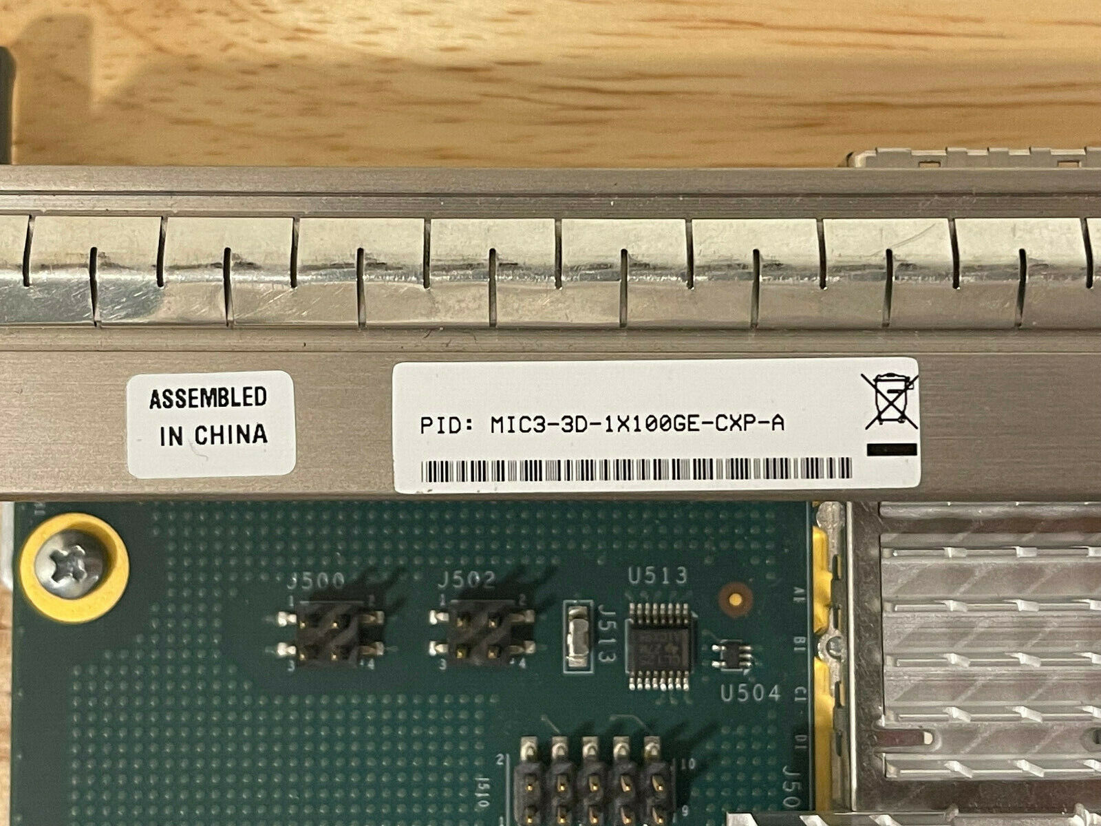 Juniper 1 Port 100 Gigabit Ethernet CXP MIC Module for MPC3E NG Q MX Routers.