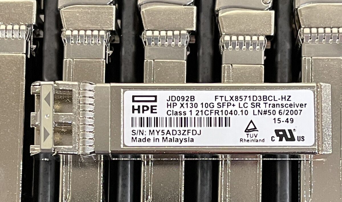 HPE JD092B X130 10G SFP+ SR LC-LC Multi-Mode MMF 850nm 300m Transceiver