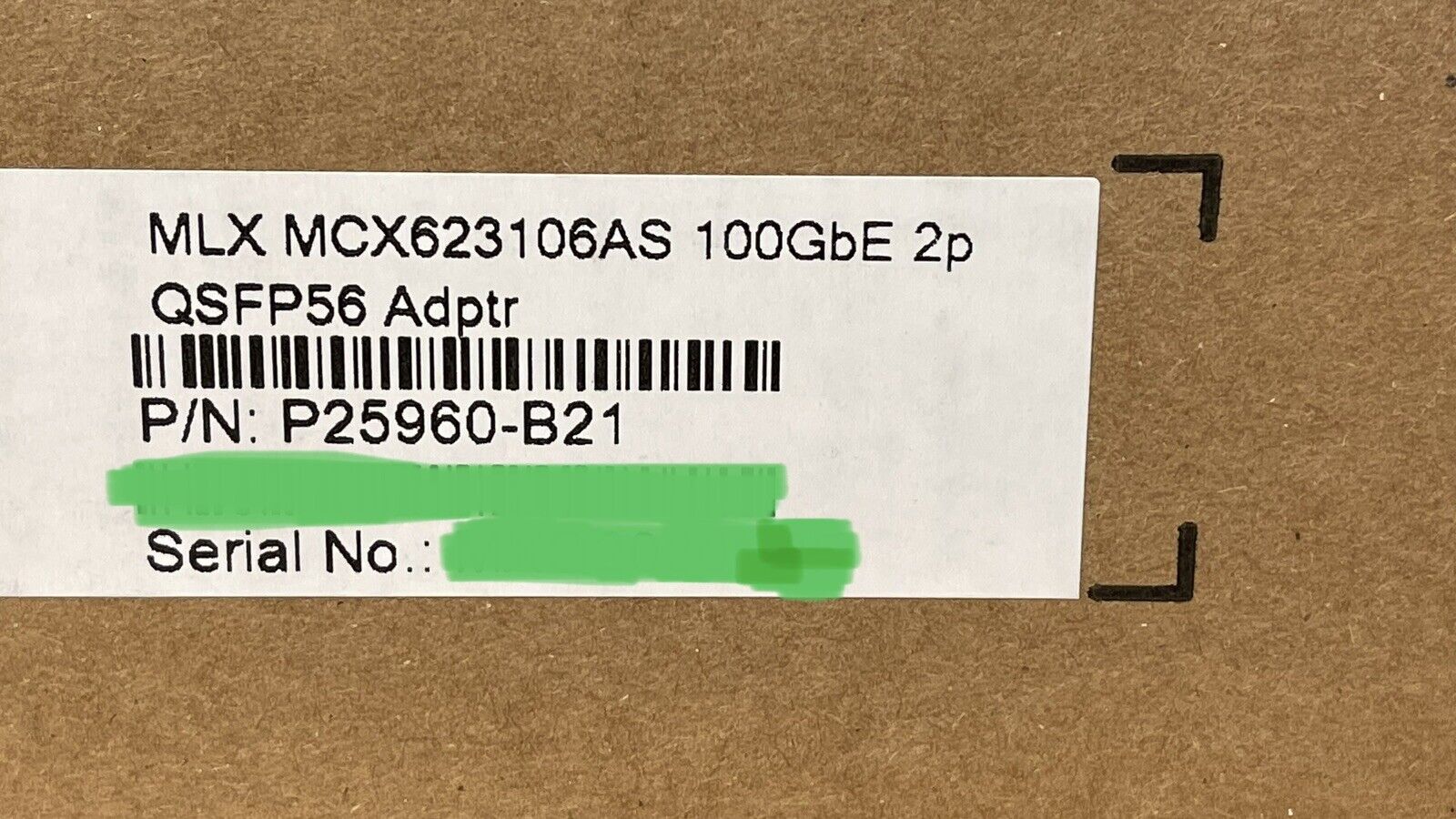P25960-B21 HPE Mellanox ConnectX-6 DX 2 Port 100GbE Ethernet QSFP56 Network Adapter NIC PCI-e HH/HL MCX623106AS-CDAT.