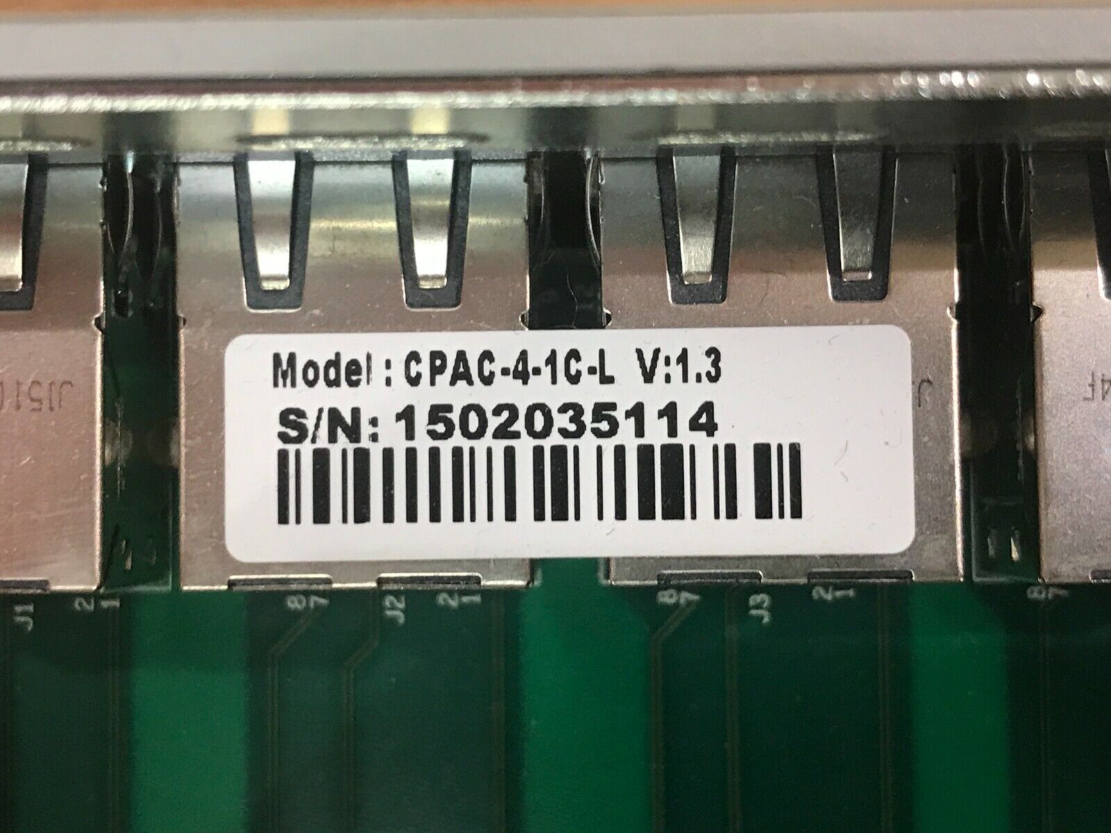 Check Point 4 Port RJ45 Gigabit Ethernet Network Add In Module CPAC-4-1C-L V:1.3.