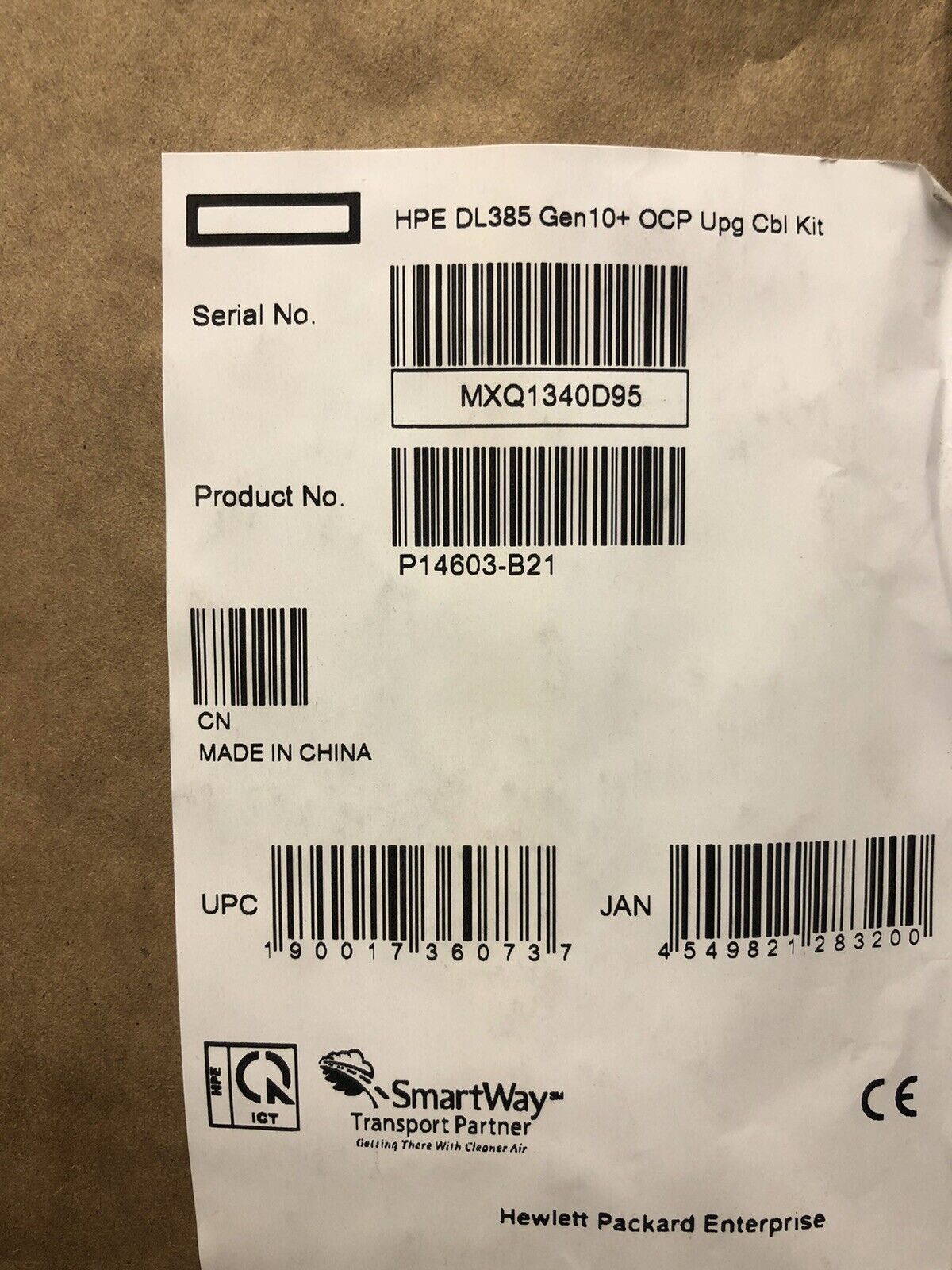 HPE P14603-B21 DL365 DL385 Gen10 Plus/V2 OCP Upgrade Cable Kit Expand OCP3 to x16.