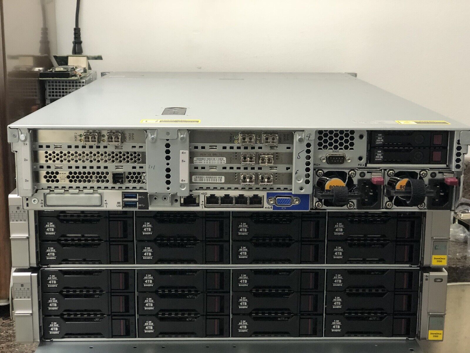 HP StoreOnce 5100 144TB Storage System iSCSI+FC Updated Licensed Cat+Sec+Repl.