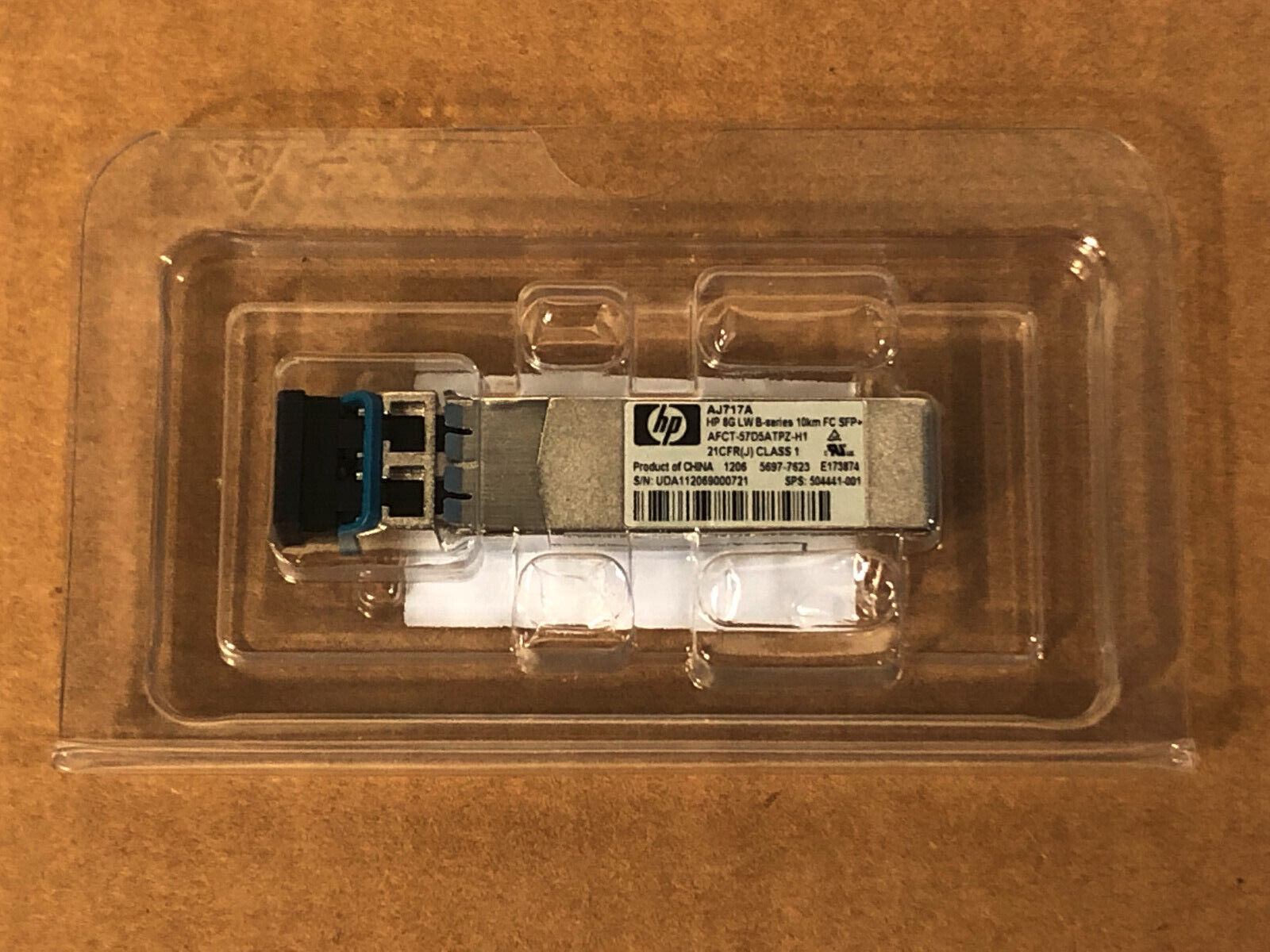 HP 8G LW B-series 10km FC SPS-SFP+ Transceiver AJ717A.