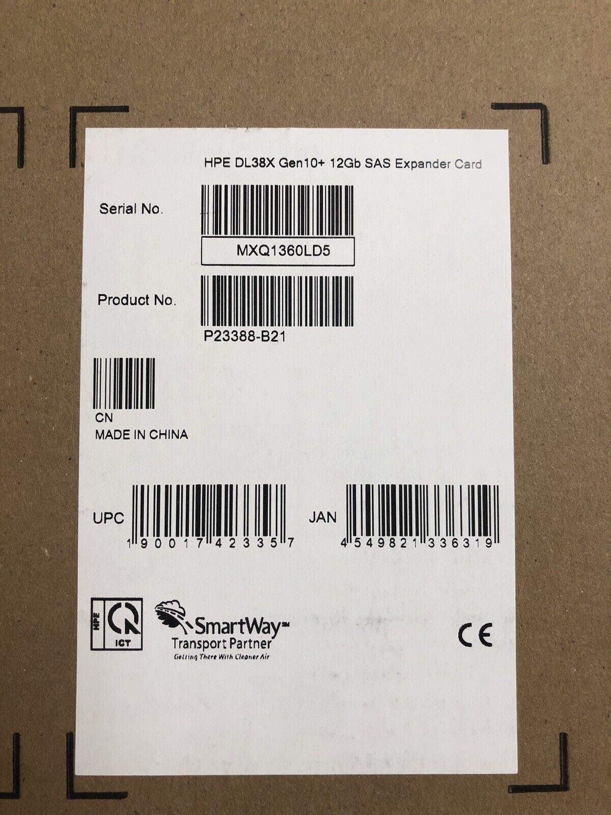 HPE P23388-B21 DL38X DL380 DL385 Gen10 Plus 12Gb SAS Expander Card 4LFF 8SFF 24SFF