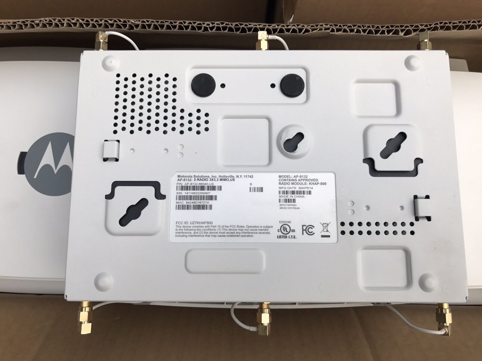Motorola AP-8132 Dual Radio Access Point 66040-US Internal Antenna PoE 802.11n.