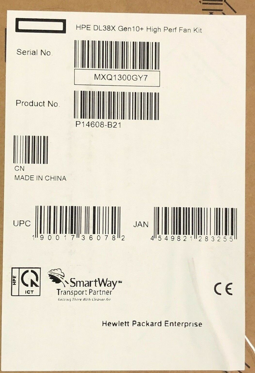 HPE P14608-B21 Proliant DL345 DL380 DL385 Gen10 Plus & V2 Max Performance Fan Kit (Contains 6 fans) P23970-001