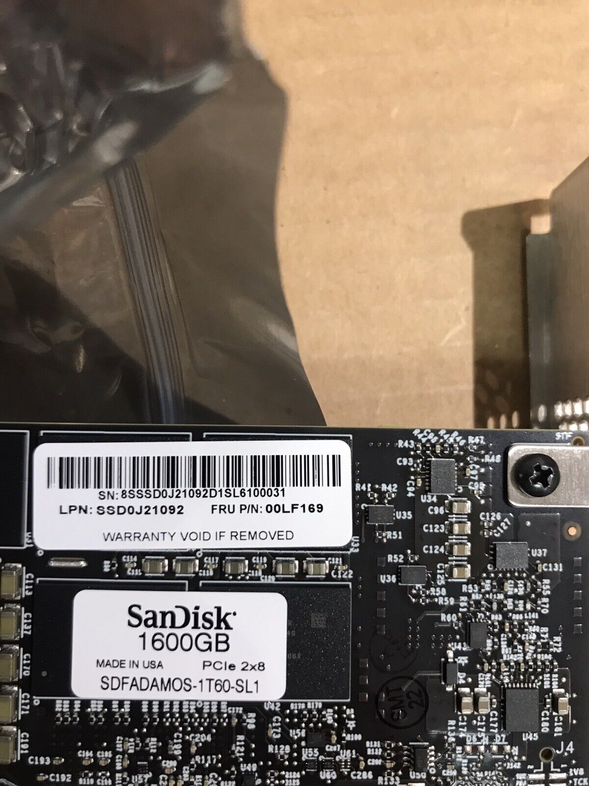 1.6TB SanDisk Fusion ioMemory SX350-1600 PCI-e SSD SDFADAMOS-1T60-SF1 MLC Flash