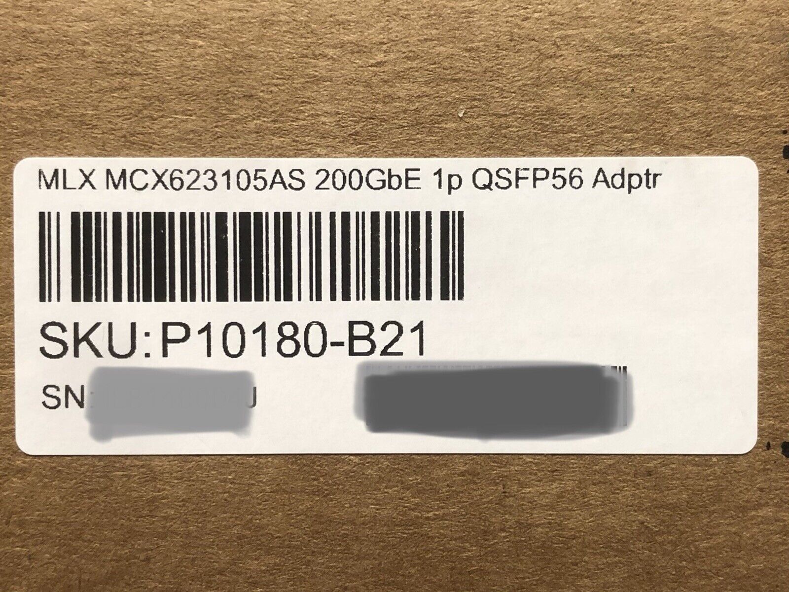 P10180-B21 HPE 200GbE 1P QSFP56 PCI-e 4.0 x16 ConnectX-6 Server Network Adapter NIC 1 Port MCX623105AS-VDAT.